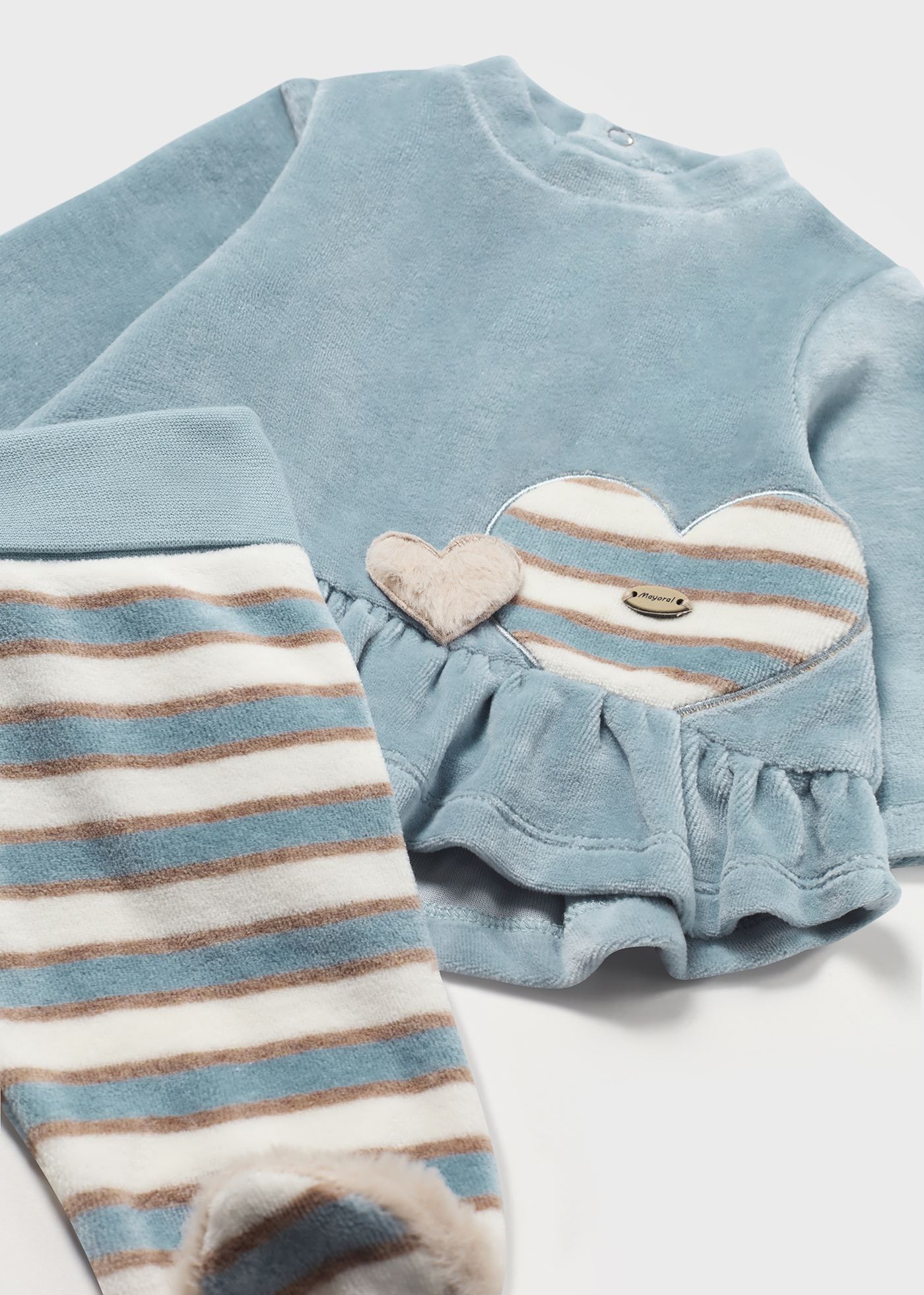 Newborn Girl T-Shirt and Striped Leggings Set