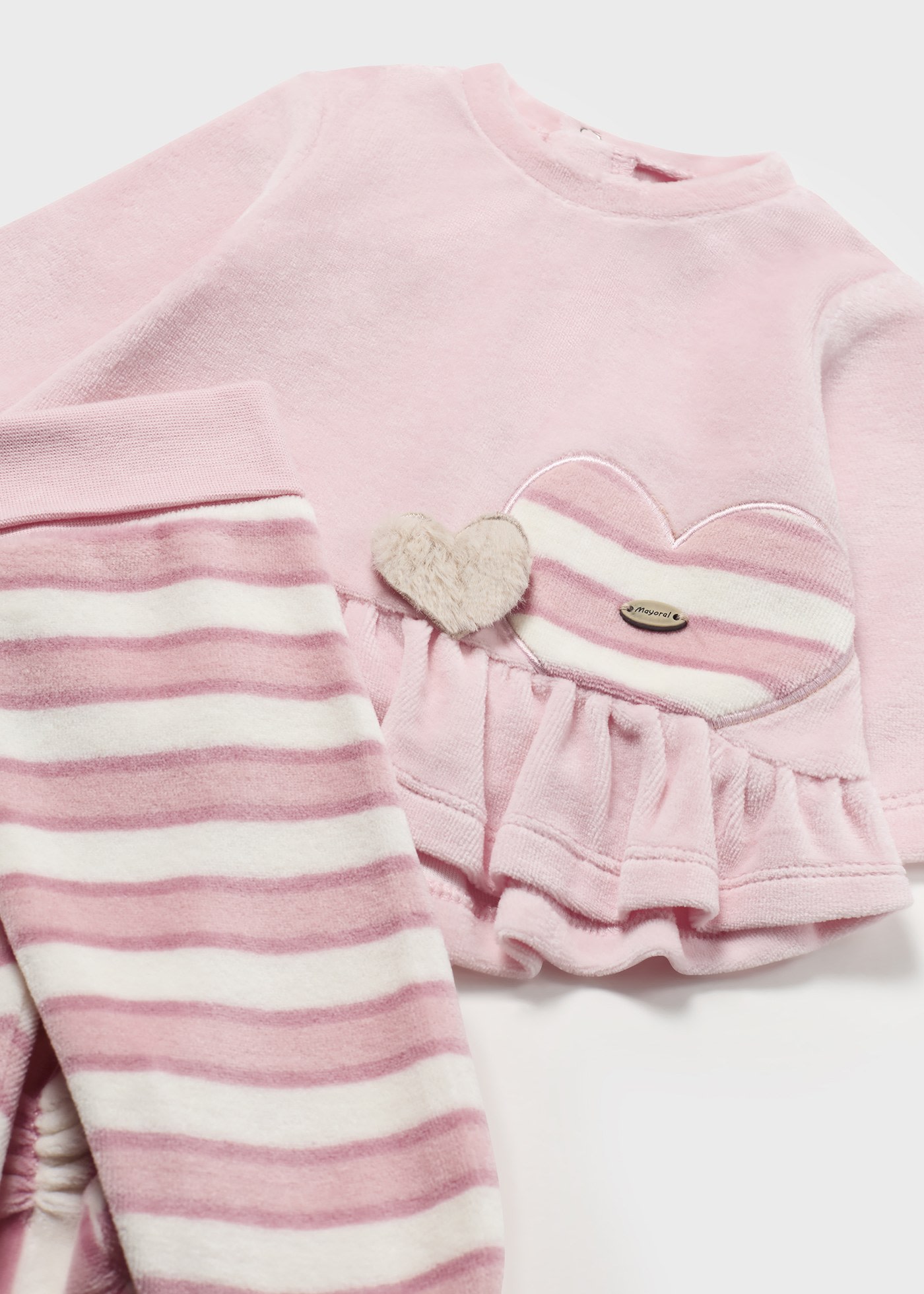 Newborn Girl T-Shirt and Striped Leggings Set