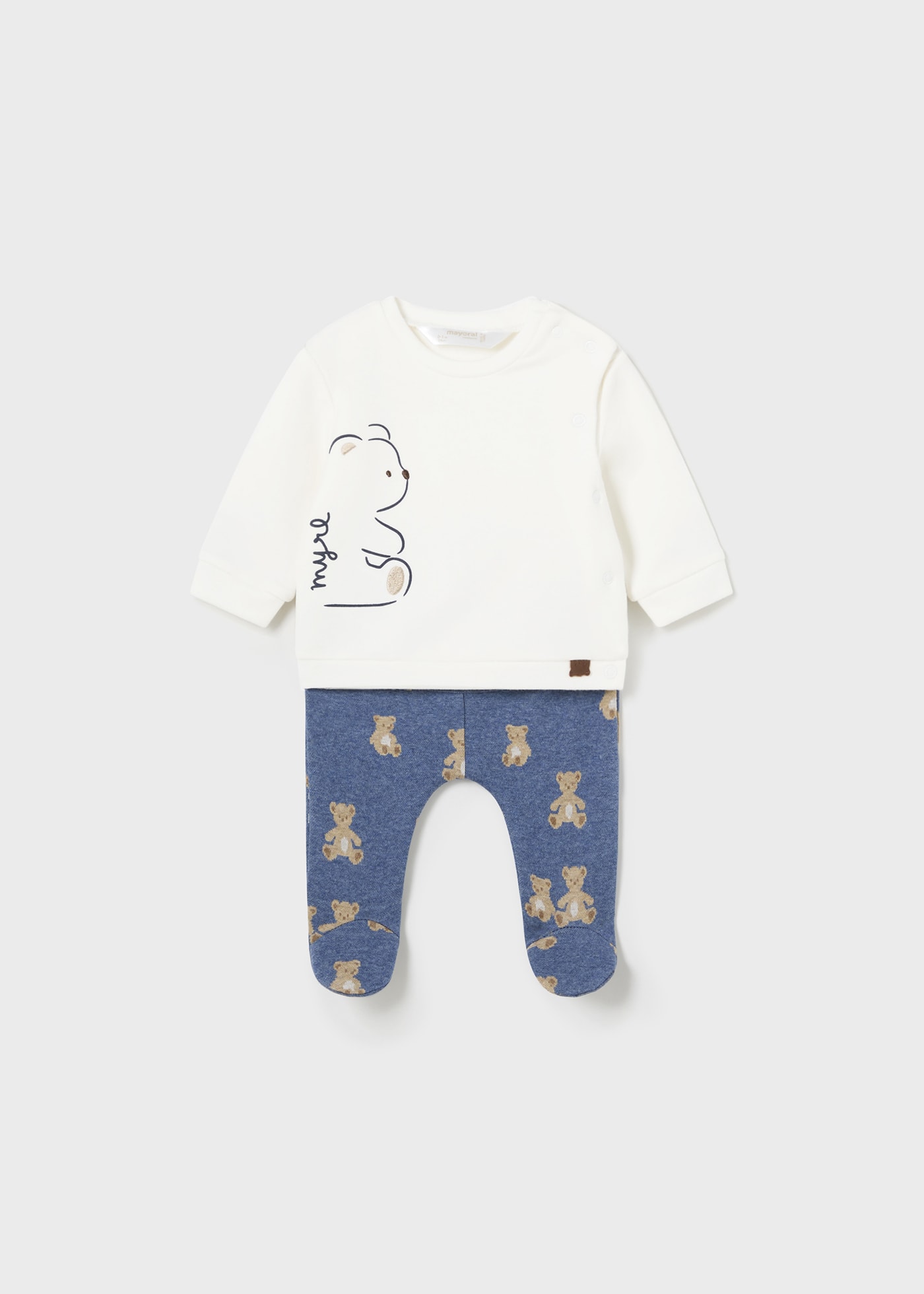 Ensemble guêtres et sweat-shirt ourson nouveau-né