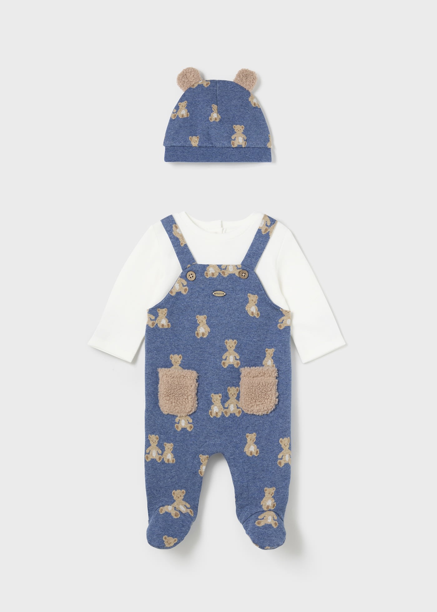 Newborn Boy Romper and Hat with Ears