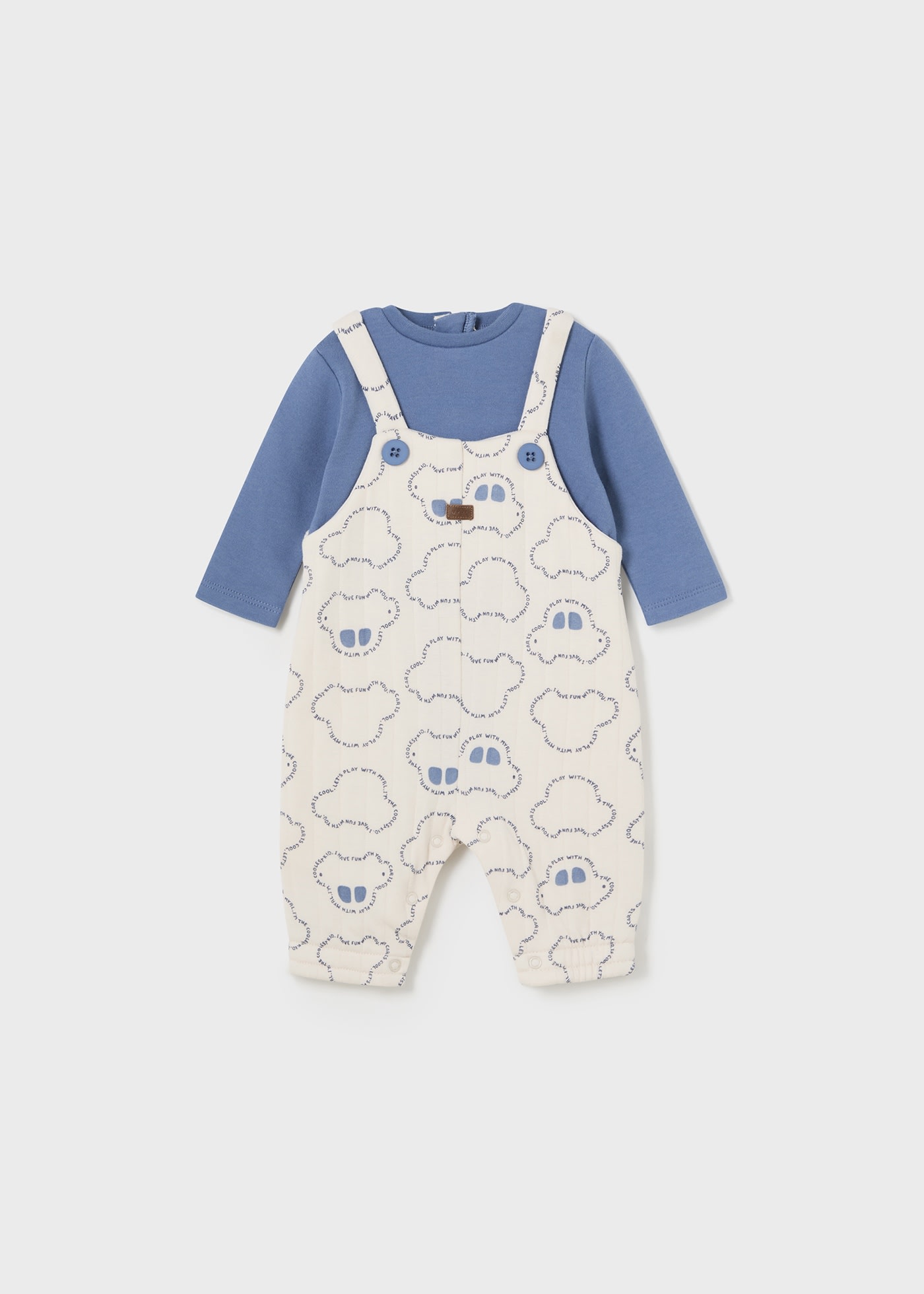 Newborn Boy Quilted Romper