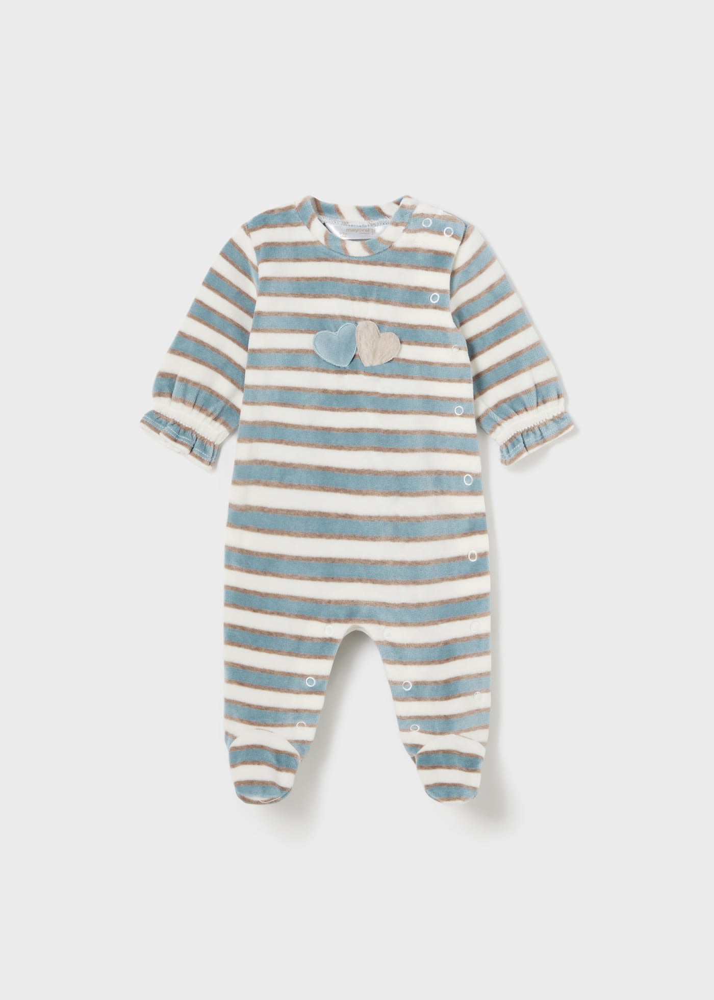 Newborn Striped Velour One-Piece