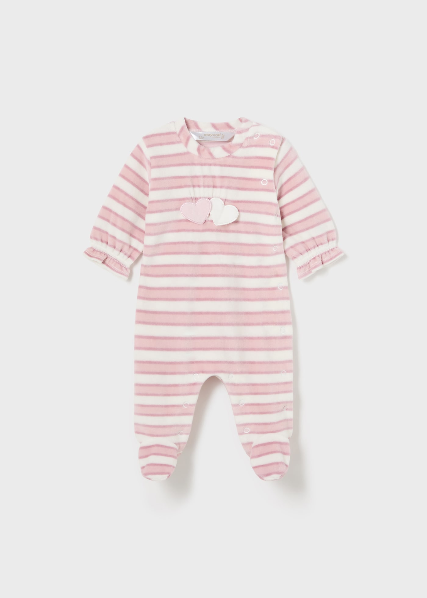 Newborn Striped Velour One-Piece