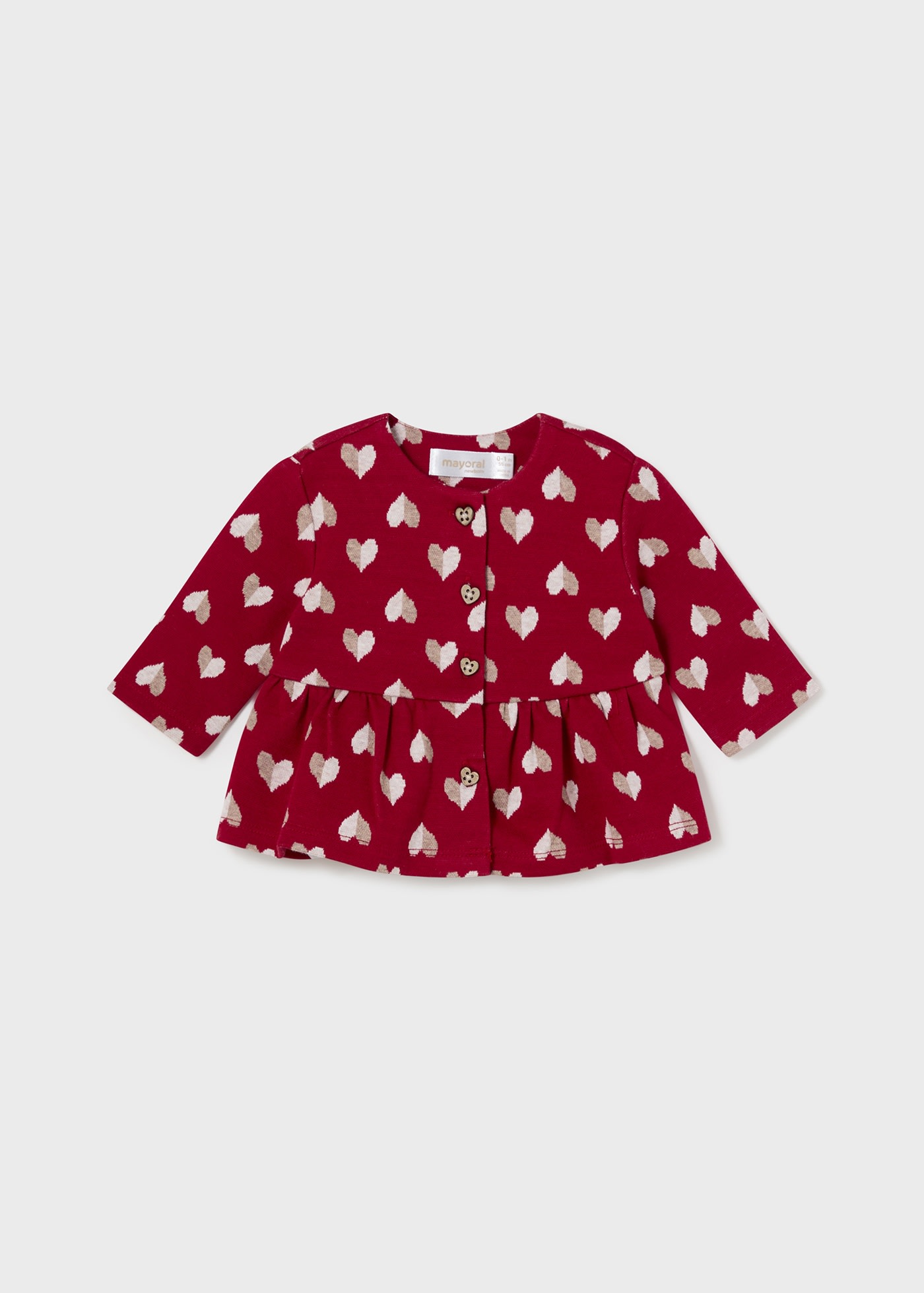 Conjunto 3 piezas corazones recién nacida