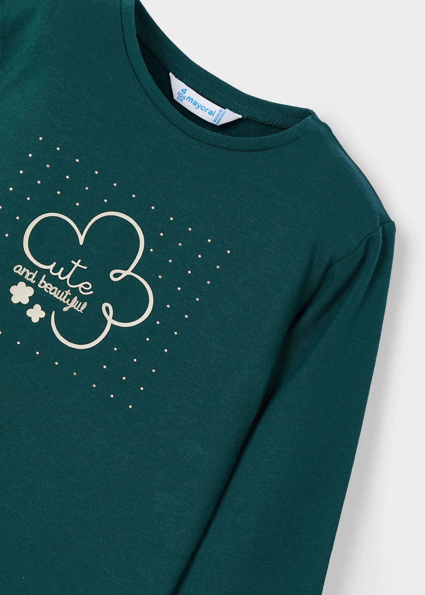 Camiseta básica flor niña