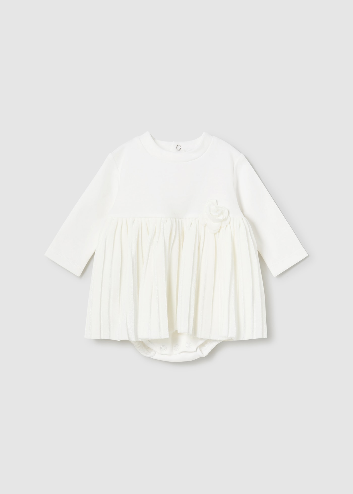 Newborn Girl Pleated Romper Dress