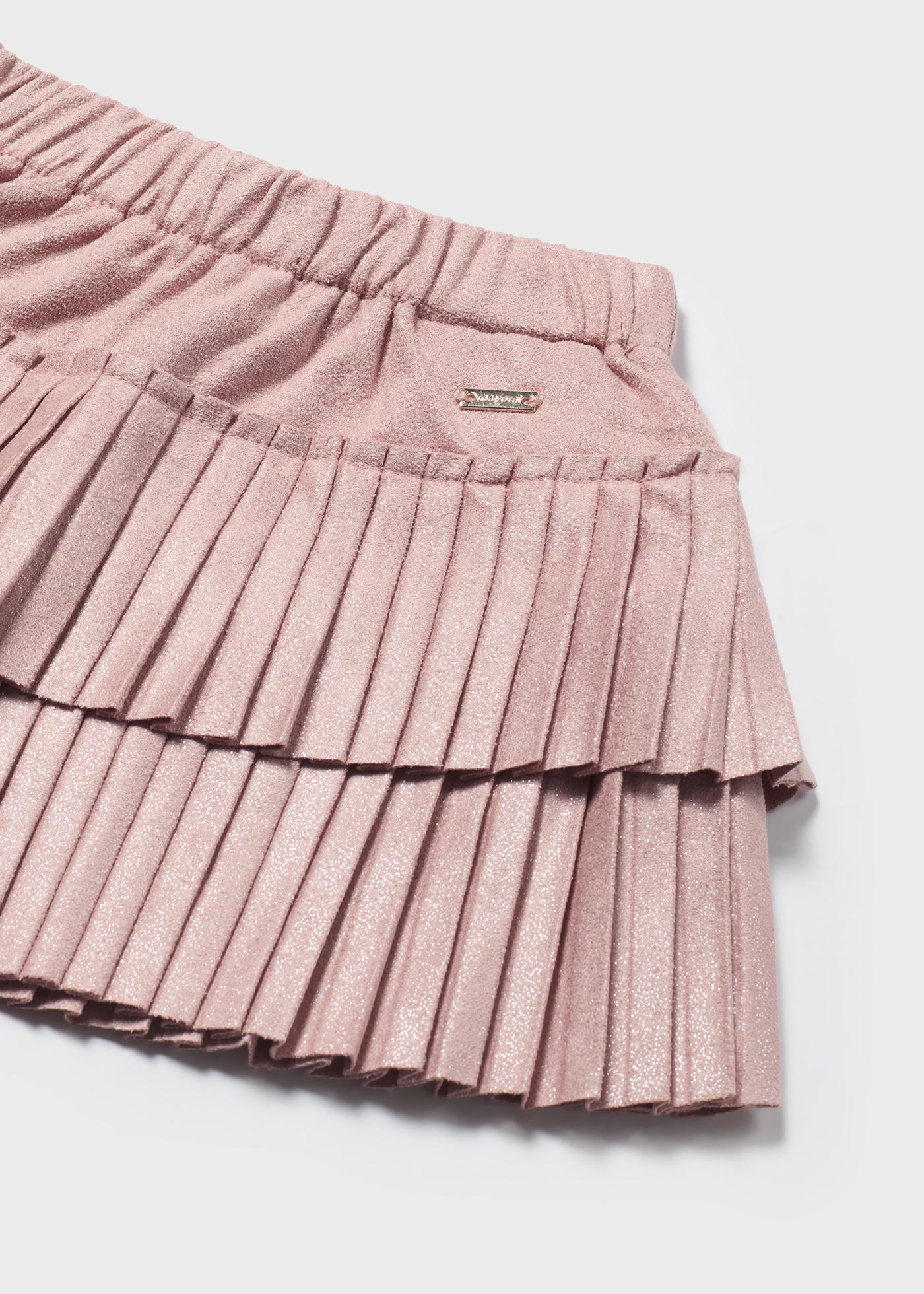 Baby Suede Pleated Skirt