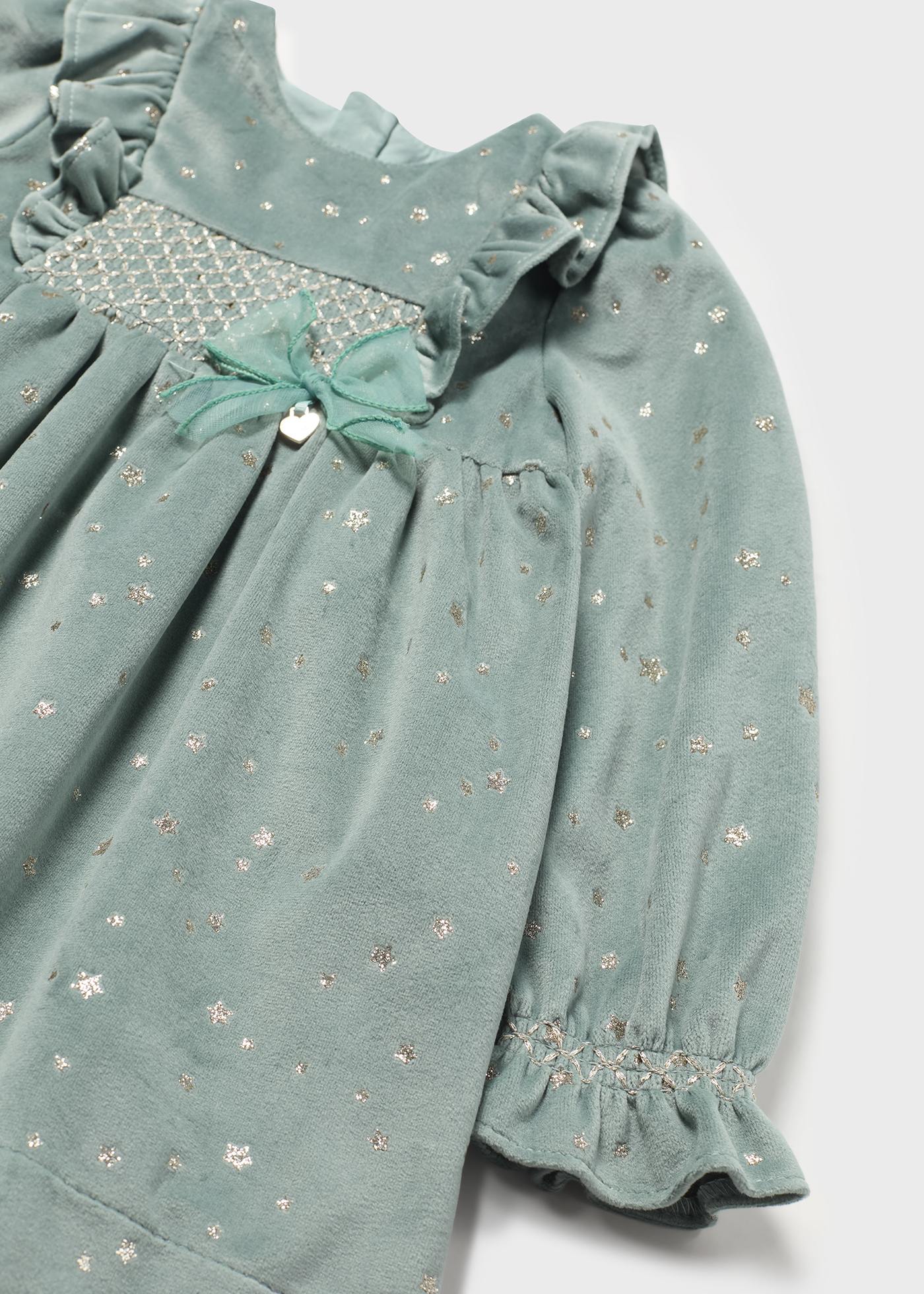 Vestito velluto neonata