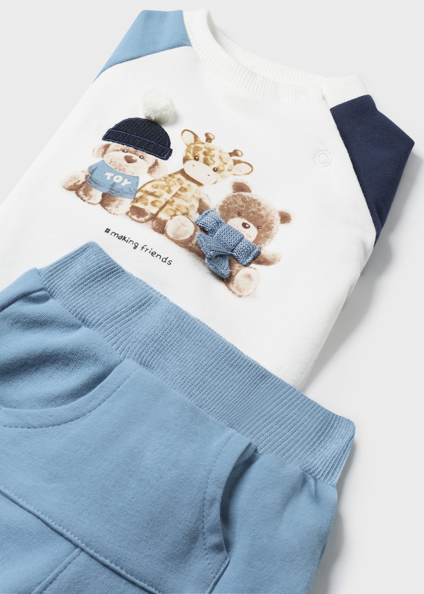 Completo 4 pezzi animaletti neonato