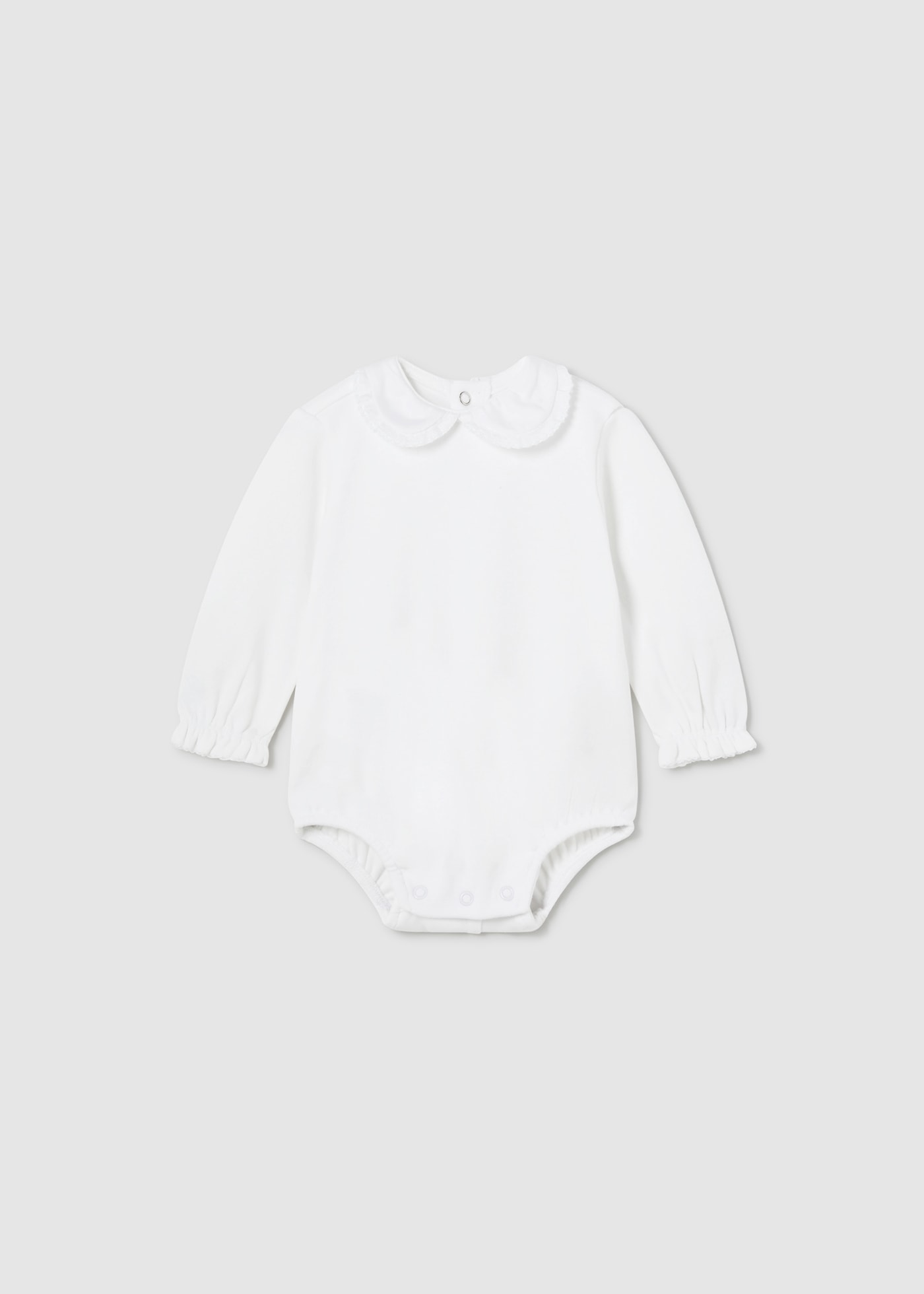 Newborn Boy Ruffle Collar Bodysuit