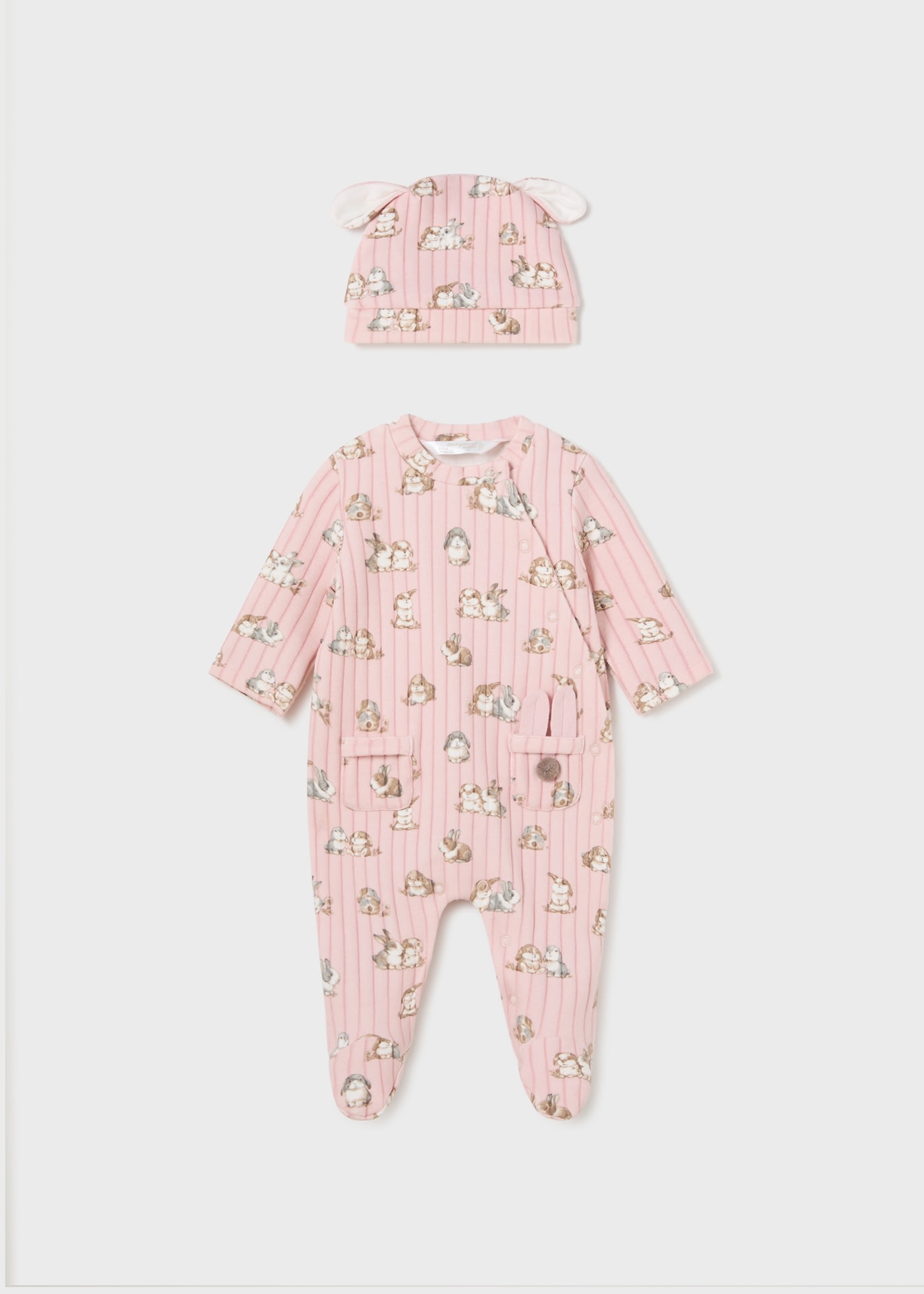 Pigiama stampato con cappellino neonato