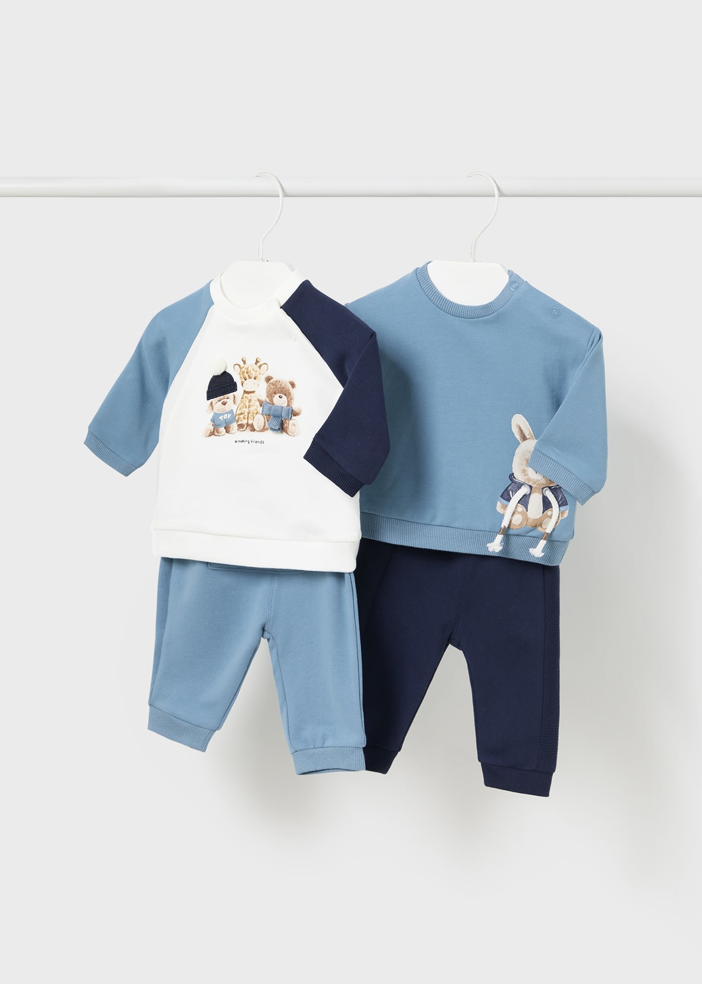 Completo 4 pezzi animaletti neonato