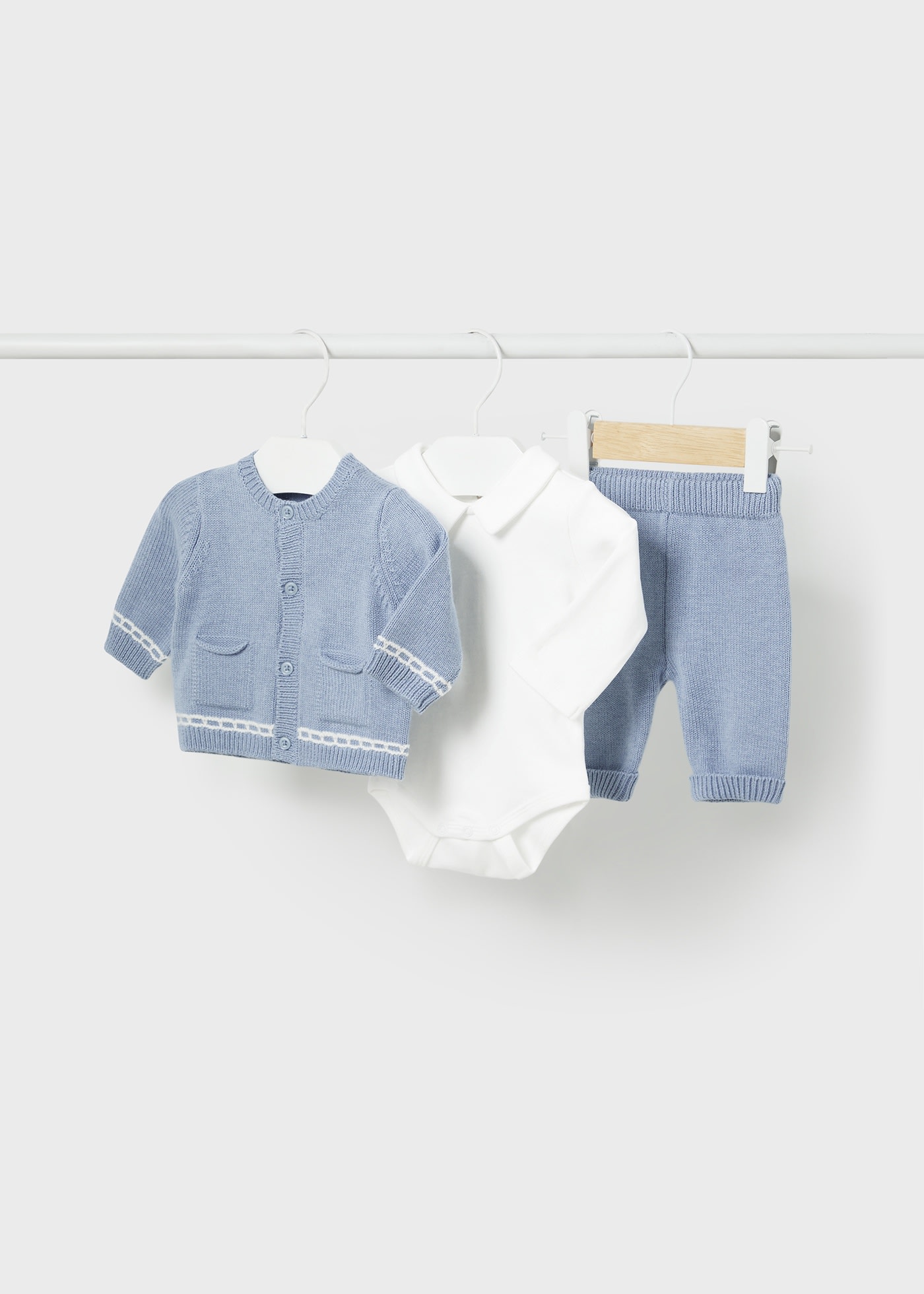 Completo 3 pezzi maglia neonato