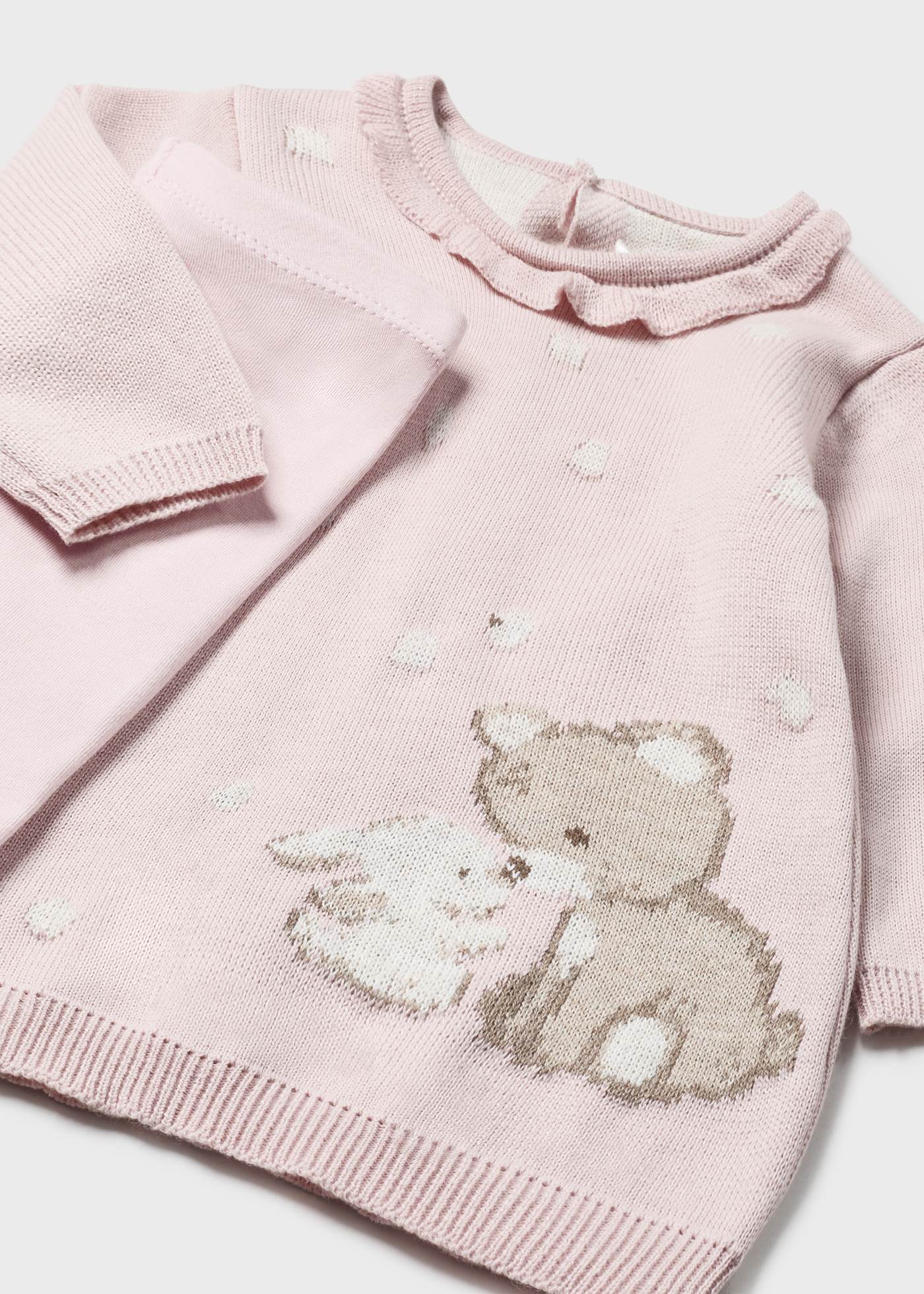 Newborn Girl Knit Sweater and Pants Set