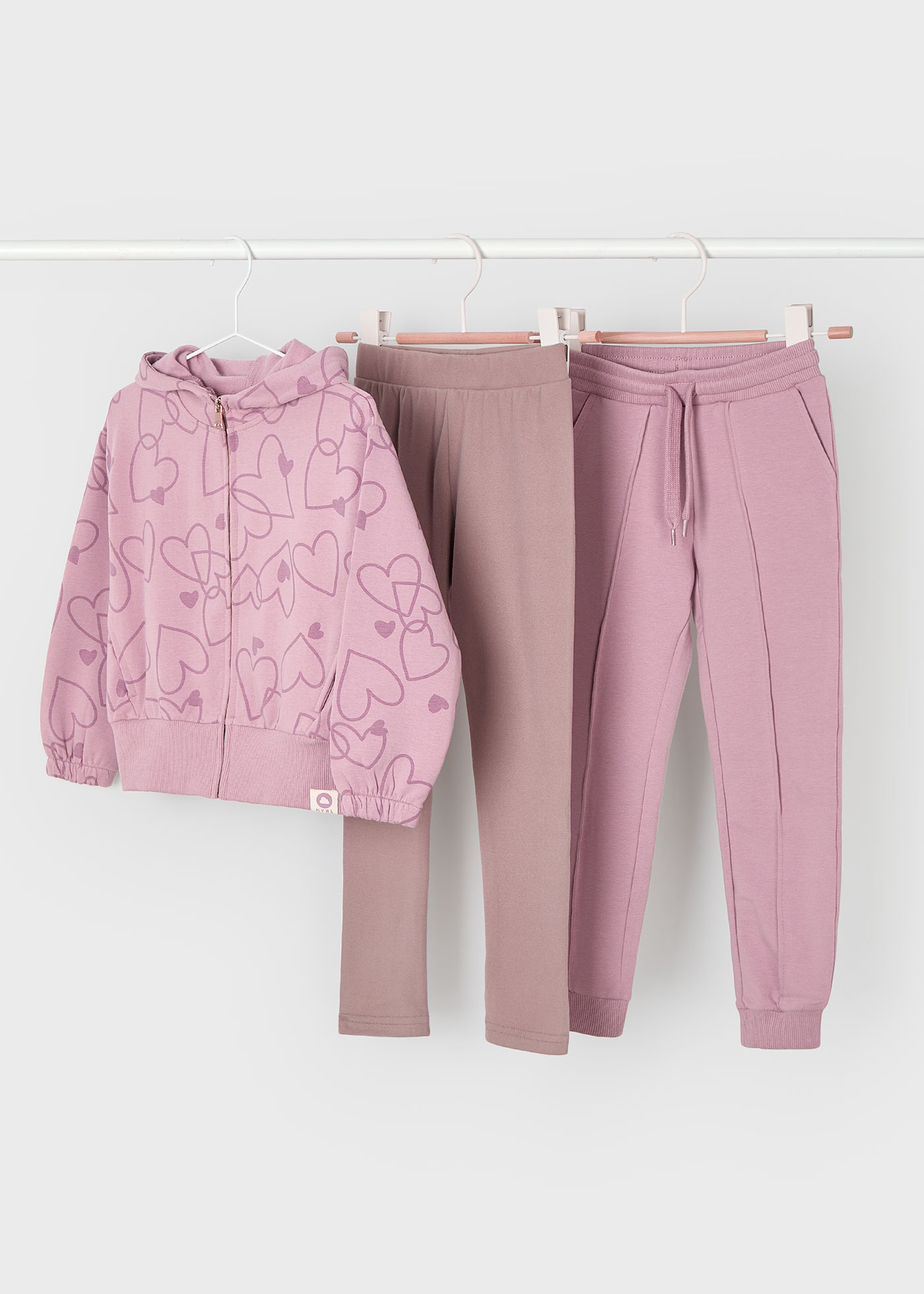 Girl 3 Piece Heart Tracksuit