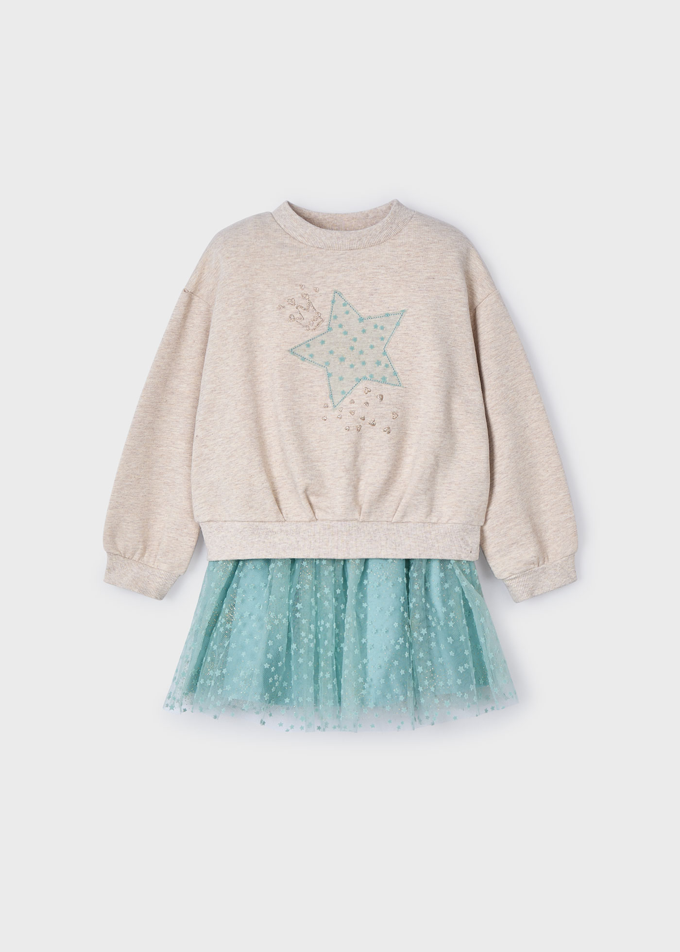 Ensemble jupe en tulle et sweat fille