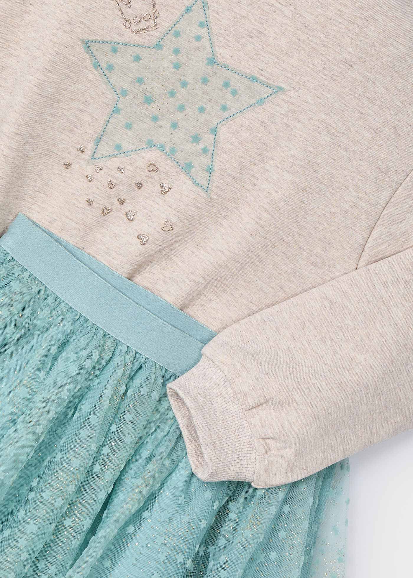 Completo gonna tulle e felpa bambina