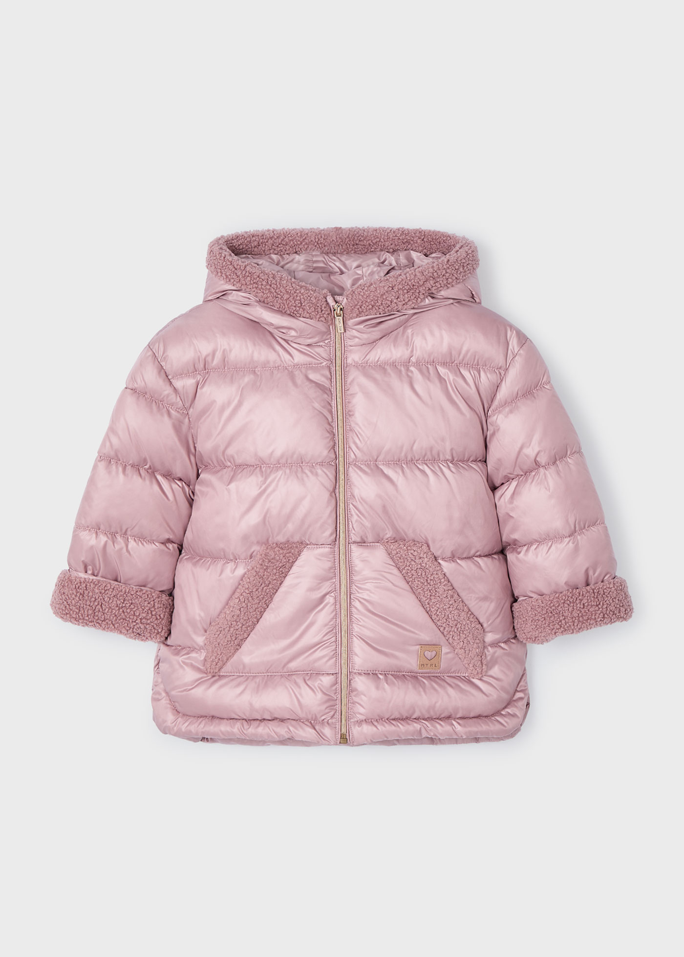 Girl Sherpa-Trim Puffer Coat