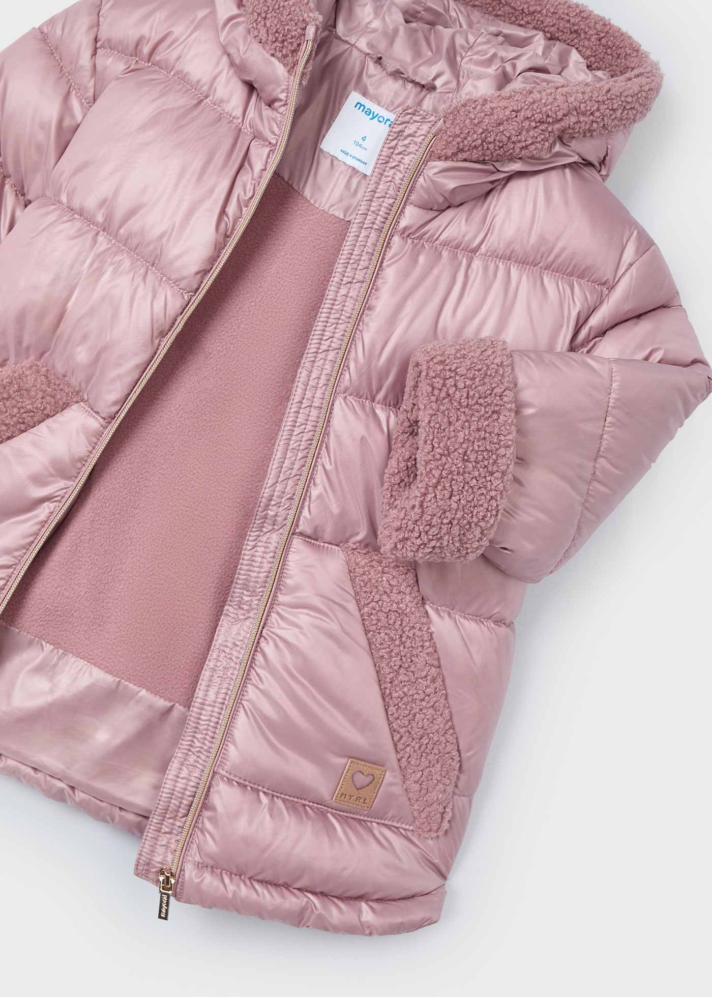 Girl Sherpa-Trim Puffer Coat