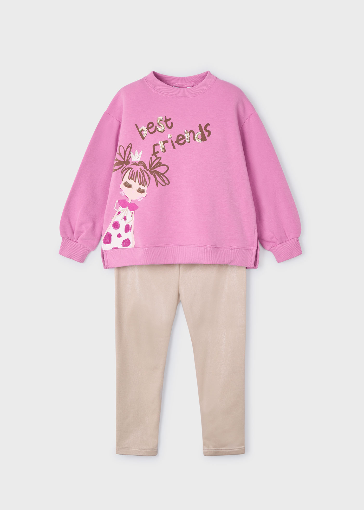 Girl Leggings and Sweatshirt Set