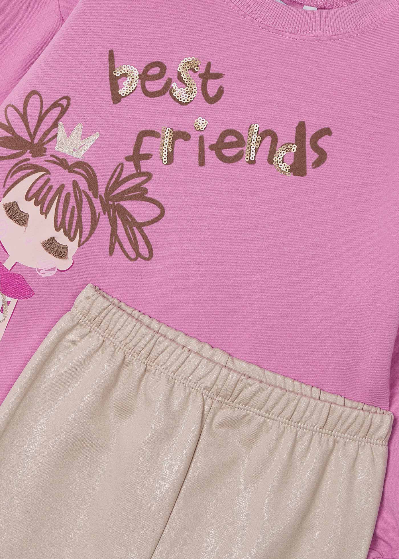 Girl Leggings and Sweatshirt Set