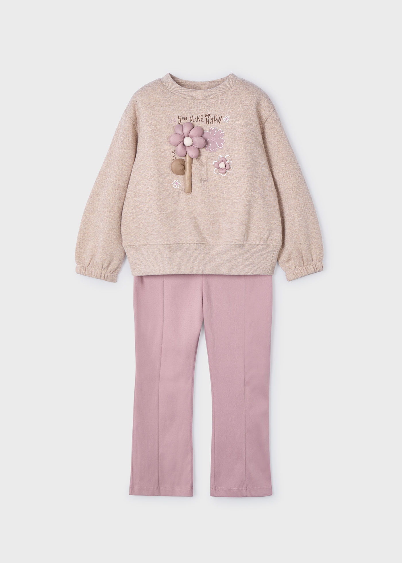 Girl Leggings and Sweatshirt Set