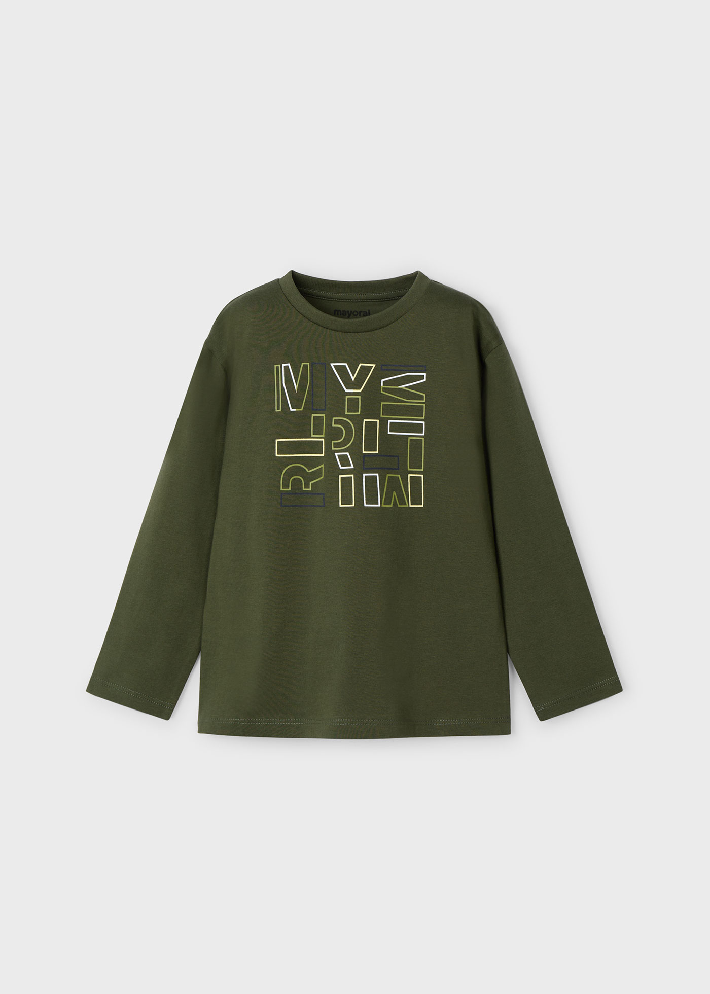 Camiseta letras básica niño