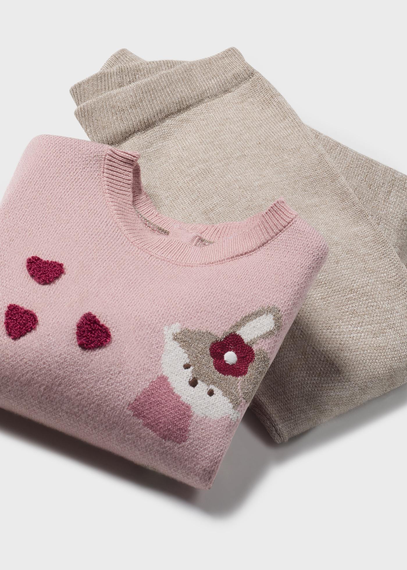 Conjunto calças e camisola tricot bebé