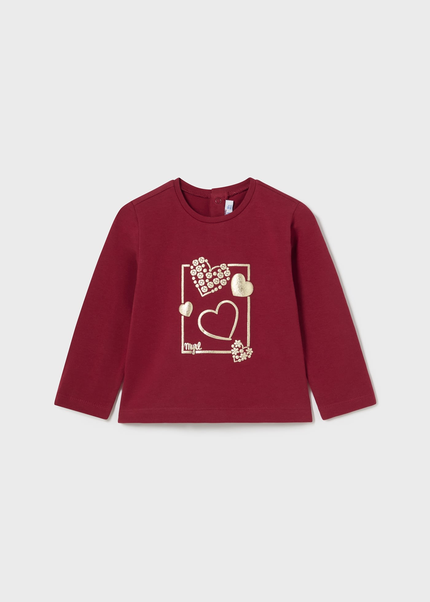 Camisola básica corações bebé