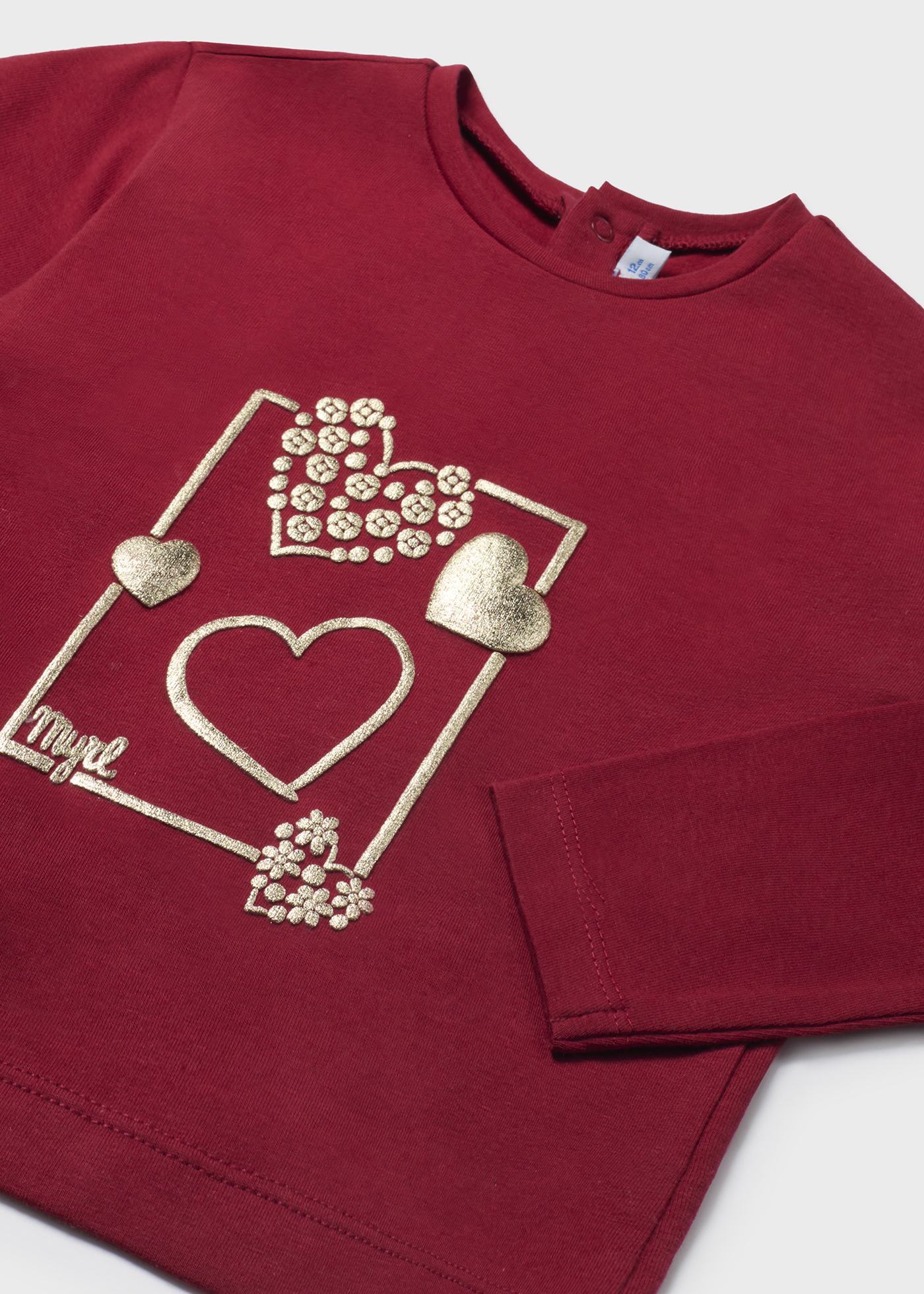 Camisola básica corações bebé