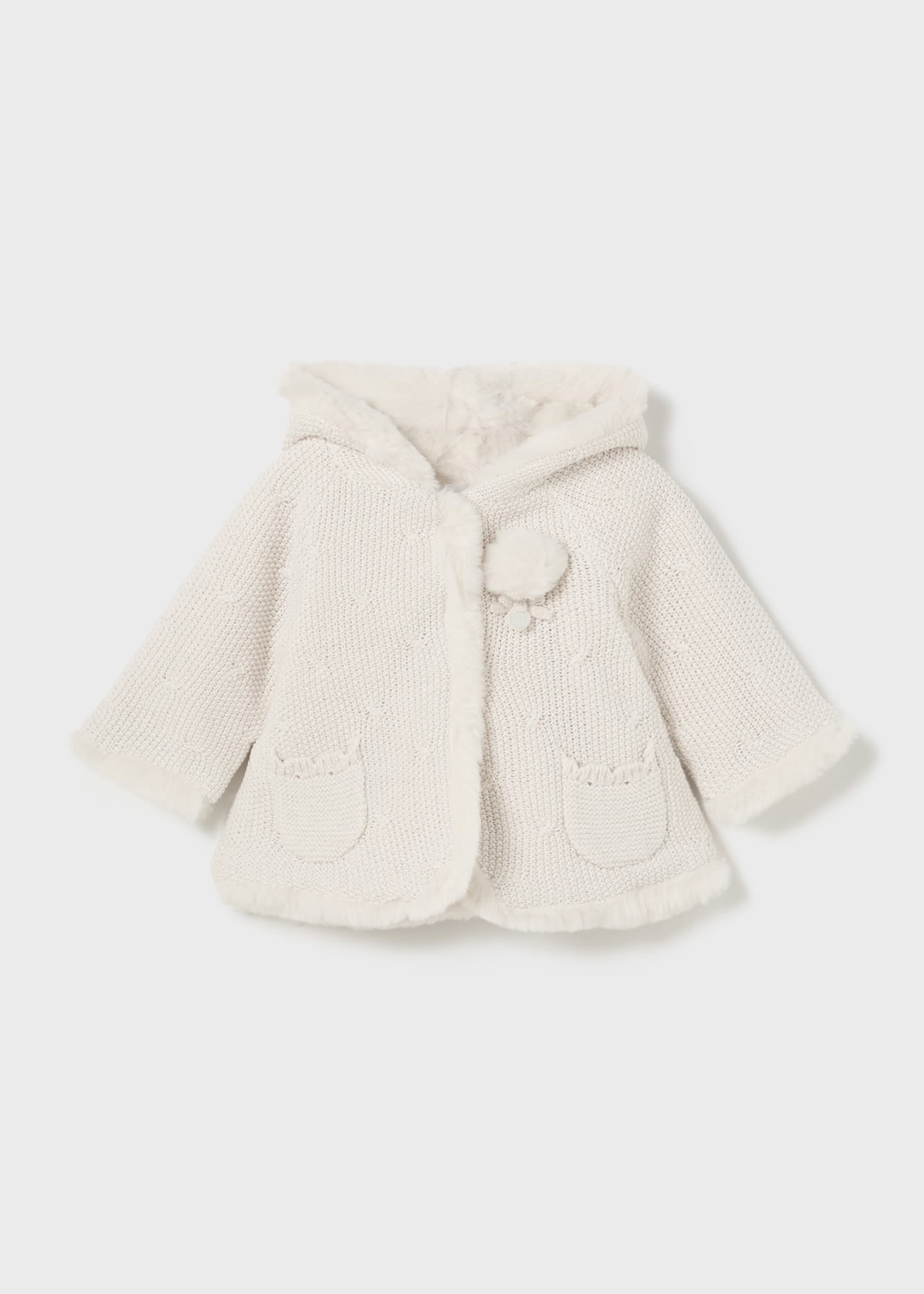 Newborn Knit Faux Fur Jacket