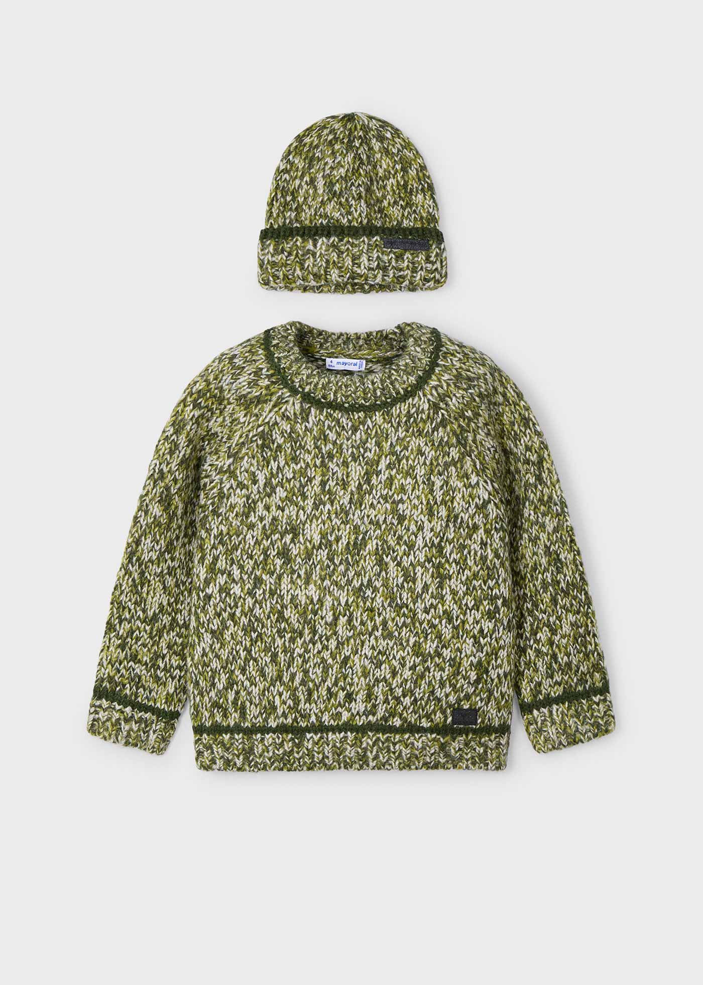 Sweter z czapką dla chłopca