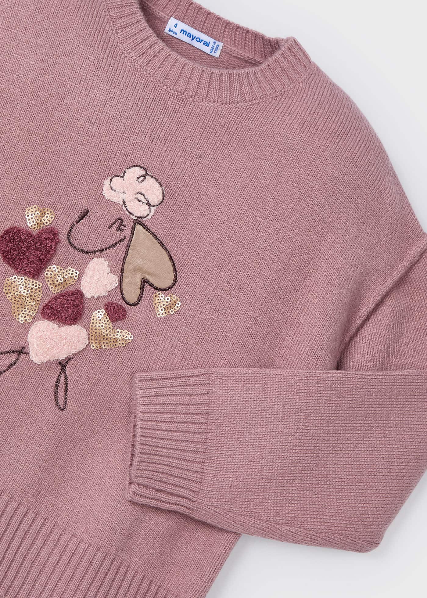 Girl Embroidered Puppy Jumper