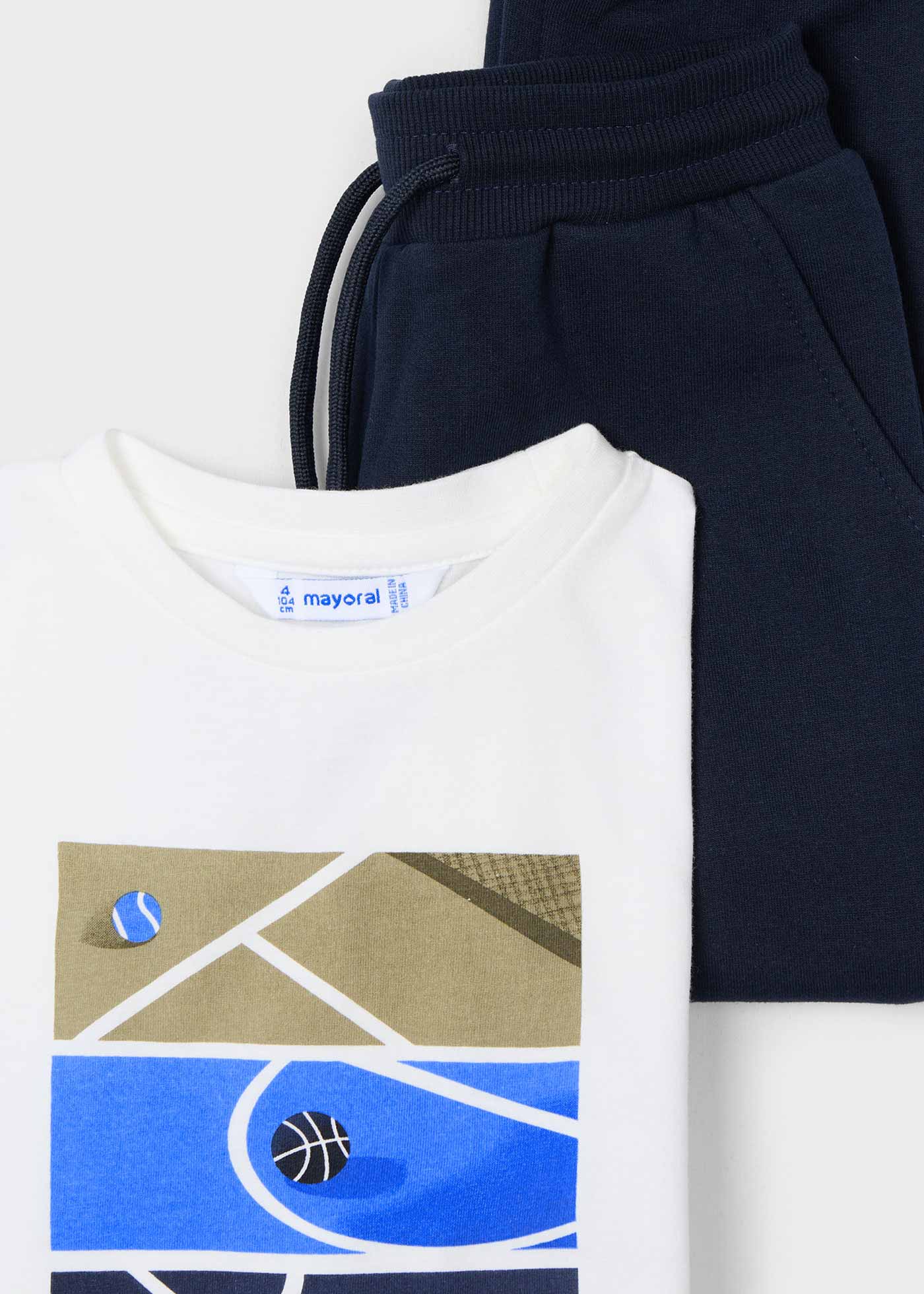 Jogginganzug mit Shirt Sportmotiv Jungen