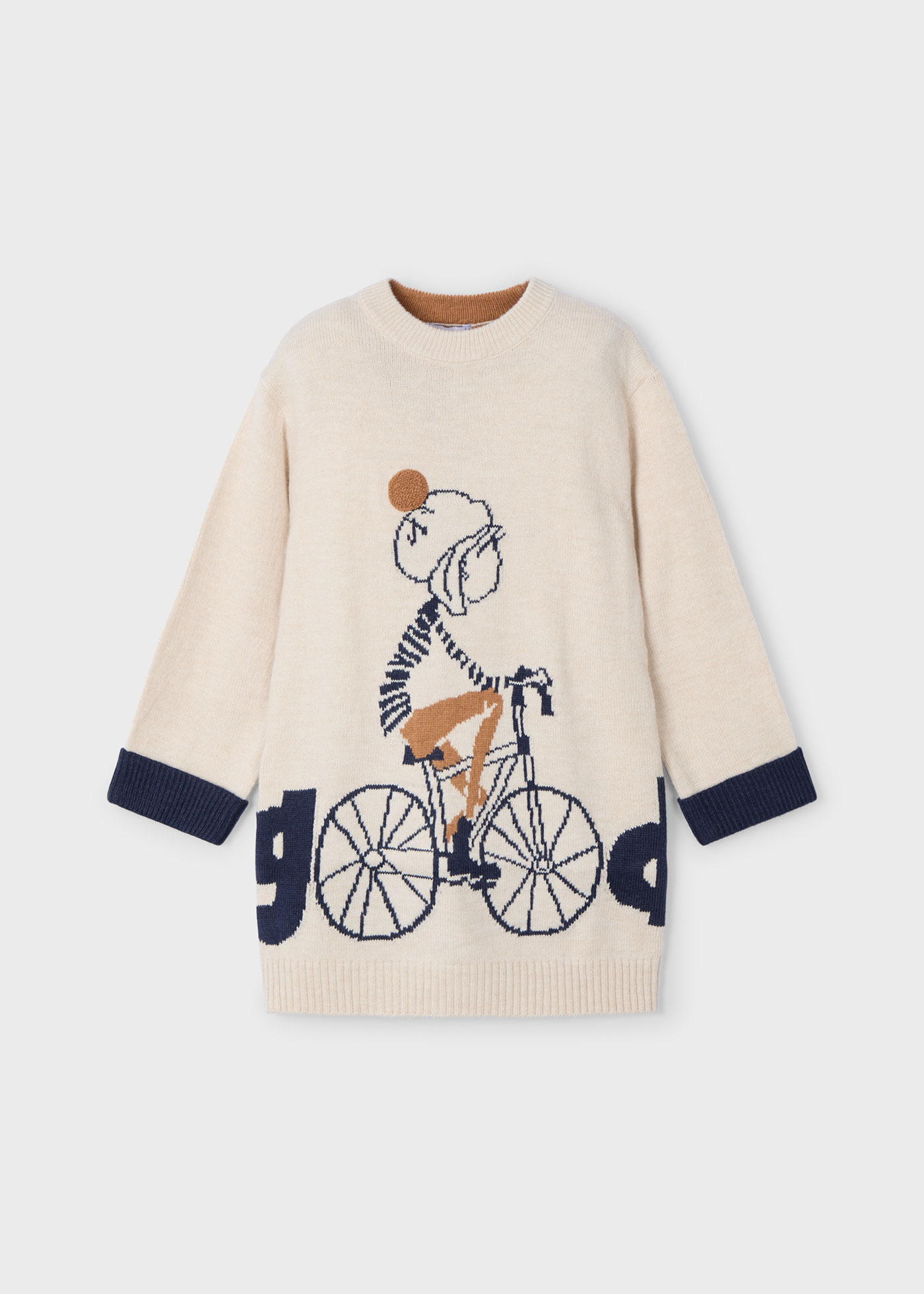 Robe en tricote vélo fille