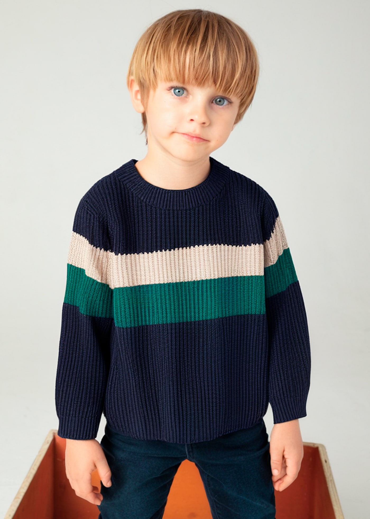 Boy Striped Ribbed Jumper