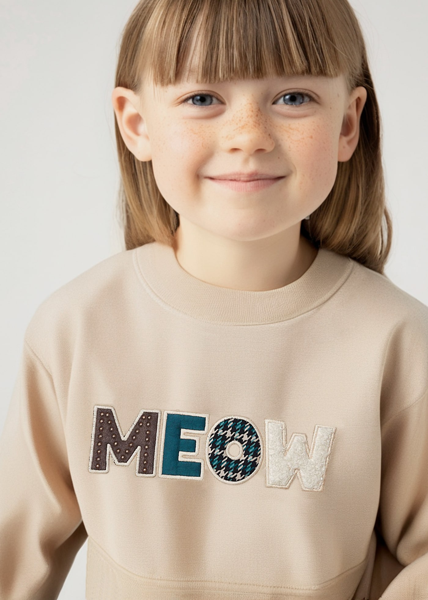 Girl Puffed Sleeve Sweatshirt