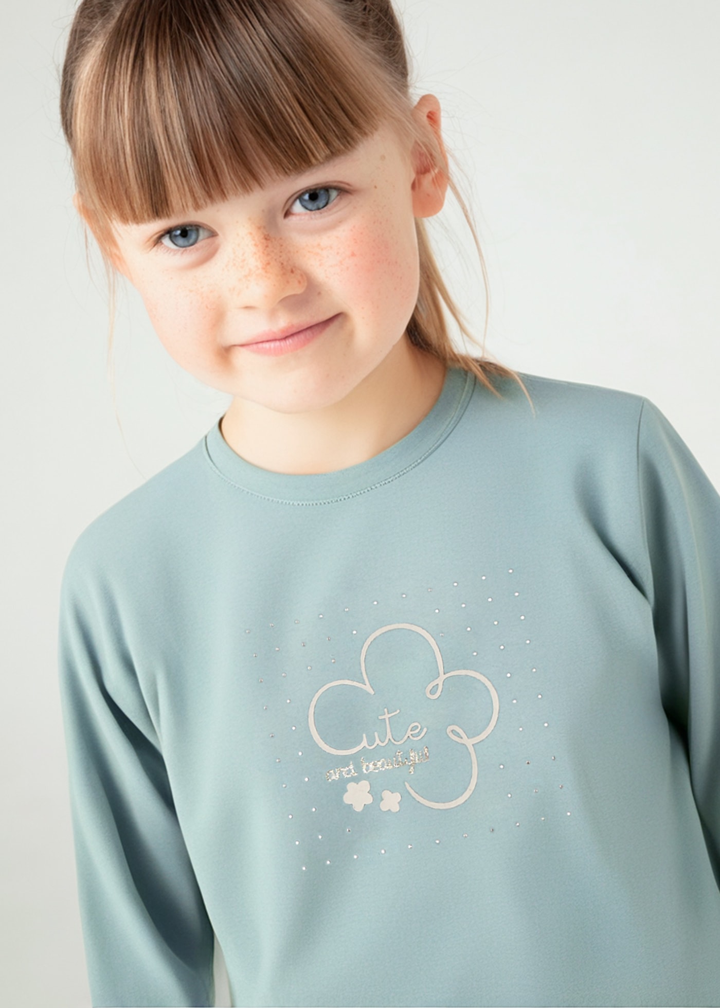 Shirt basic Blume Mädchen