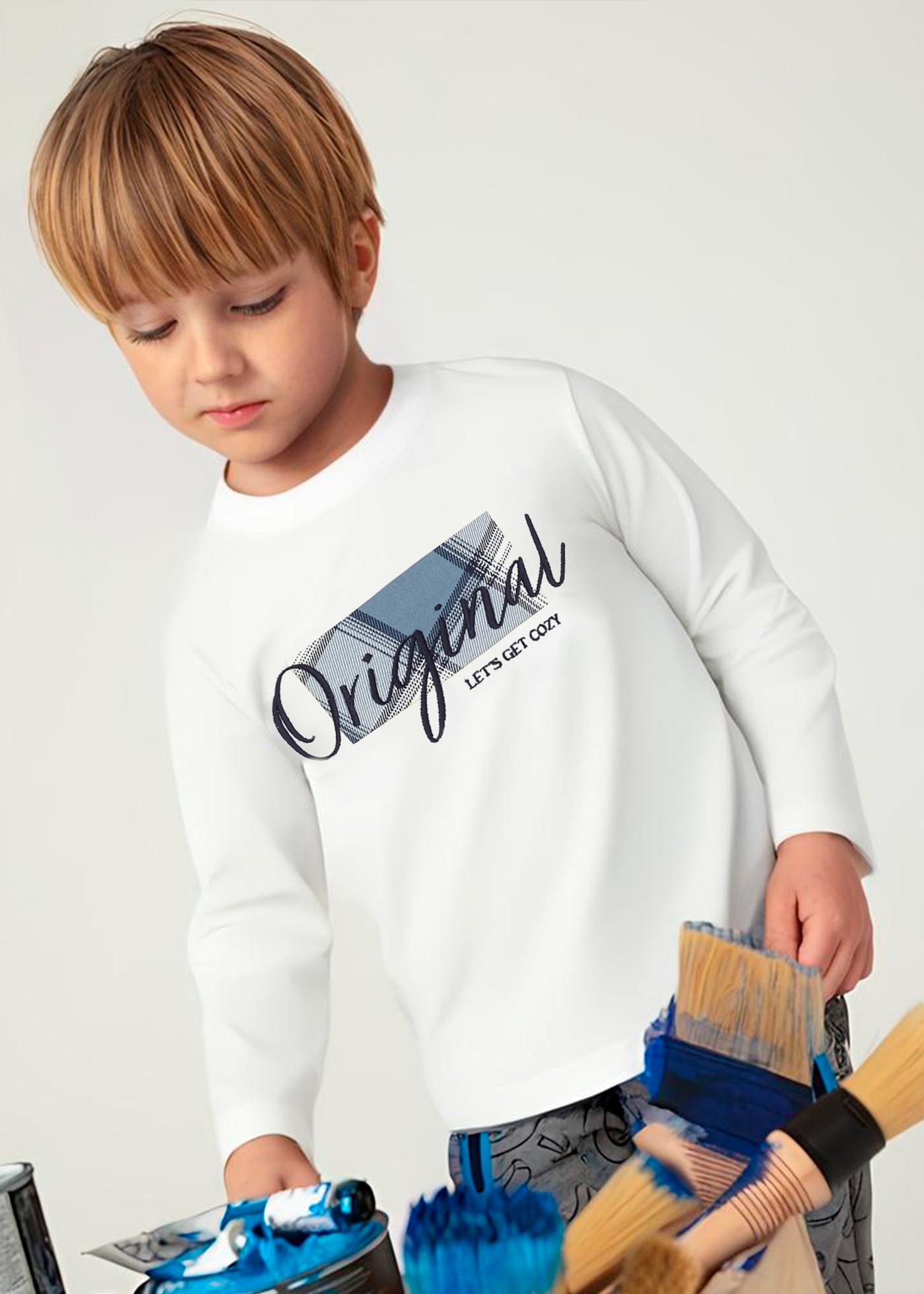 Camiseta aplique tejido niño