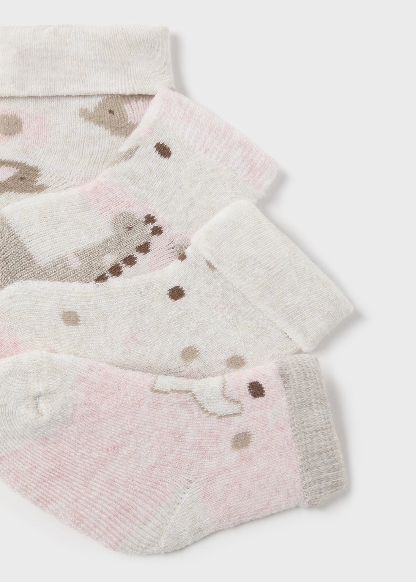 Set 4 chaussettes animaux nouveau-né