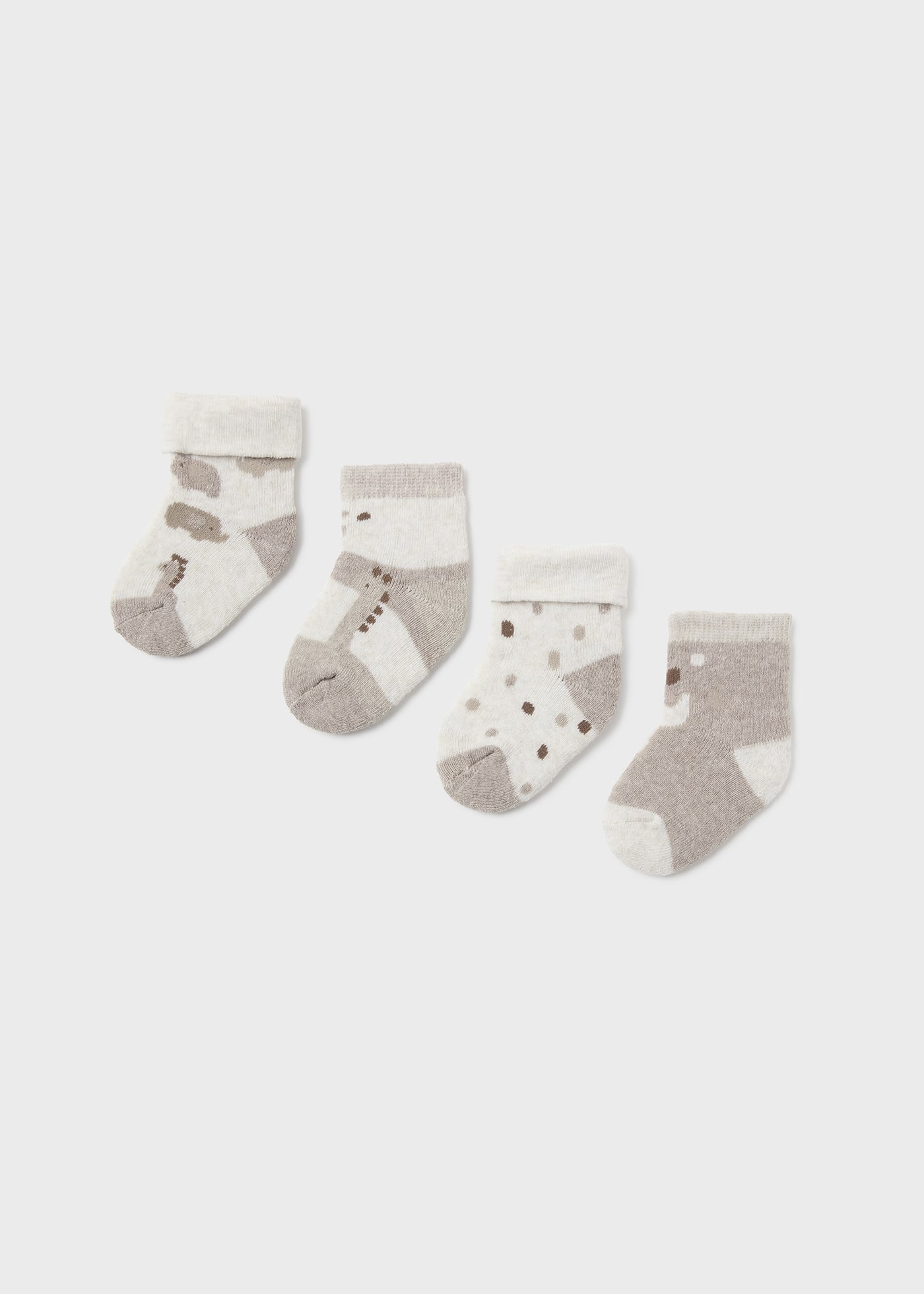 Set 4 chaussettes animaux nouveau-né