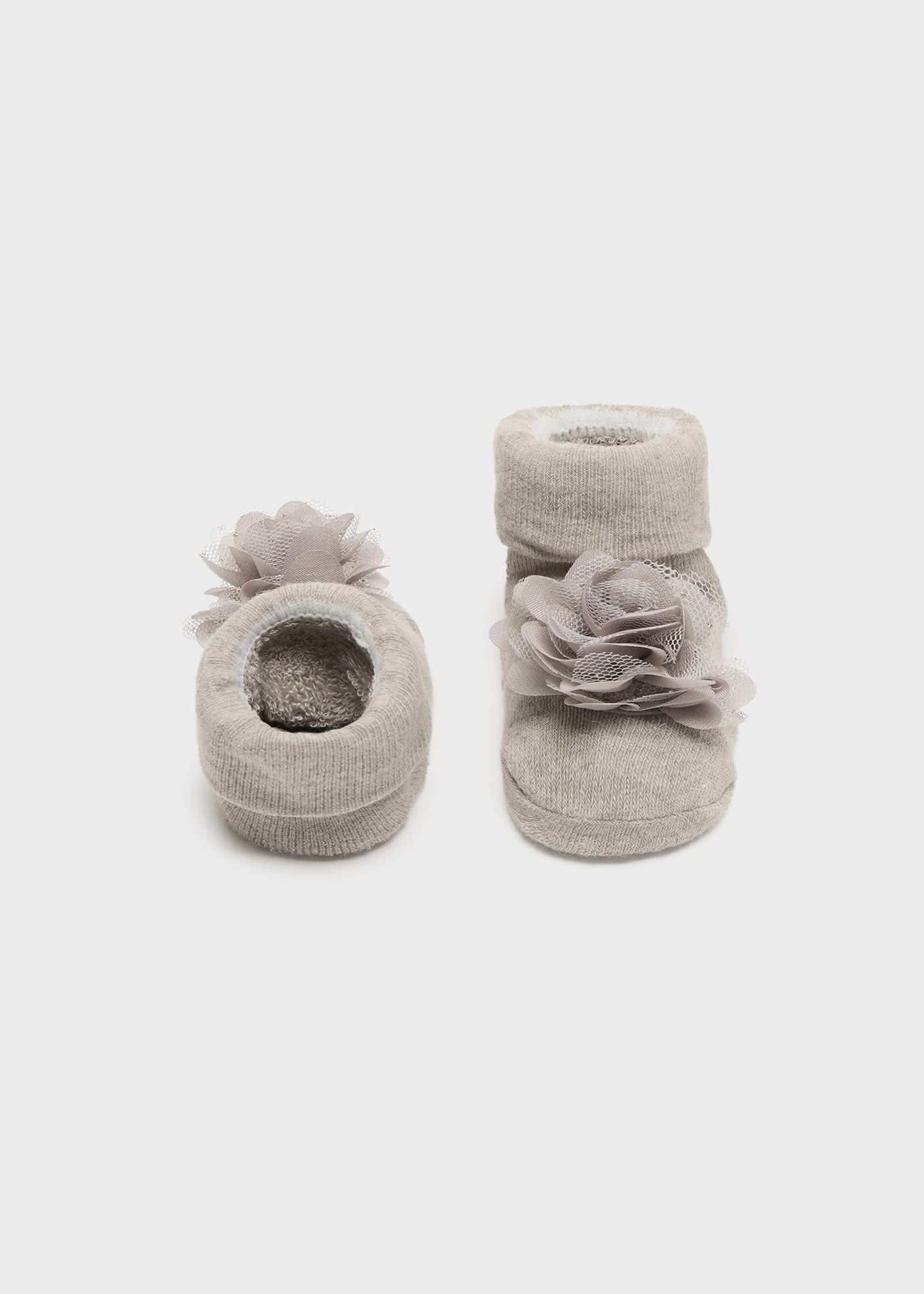 set diadema y calcetines flor recién nacida