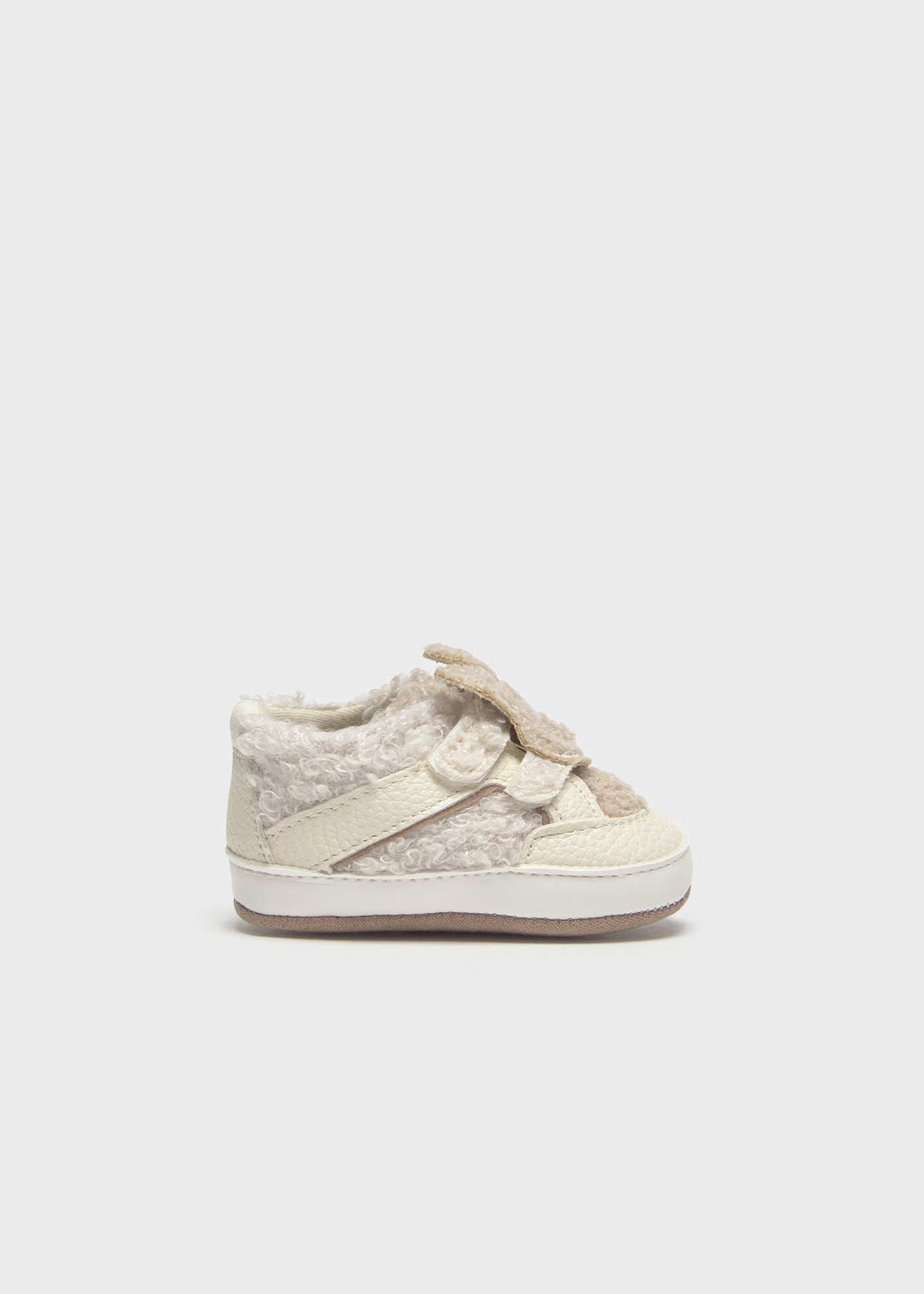 Newborn Boy Faux Sheepskin Trainers