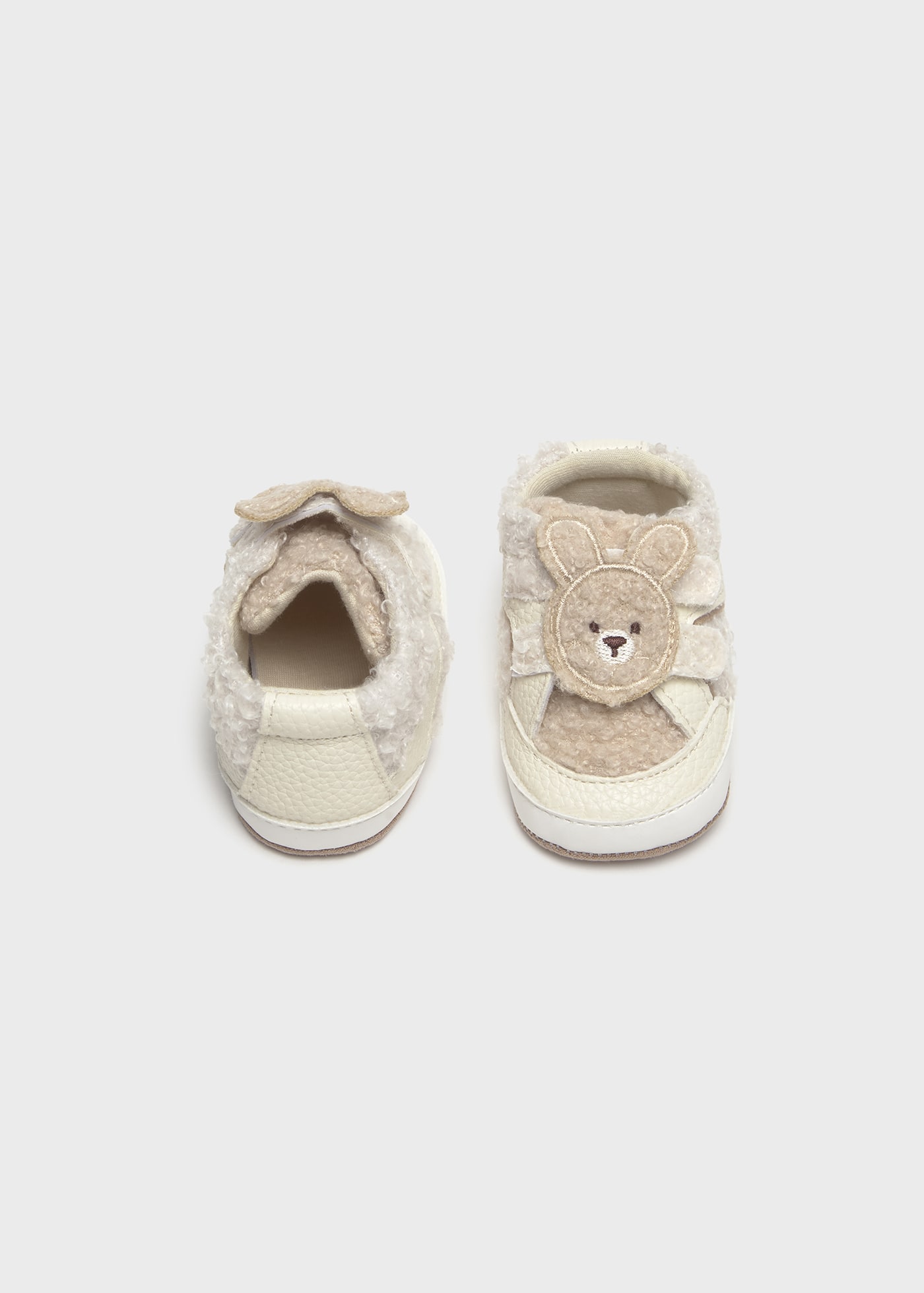 Newborn Boy Faux Sheepskin Trainers