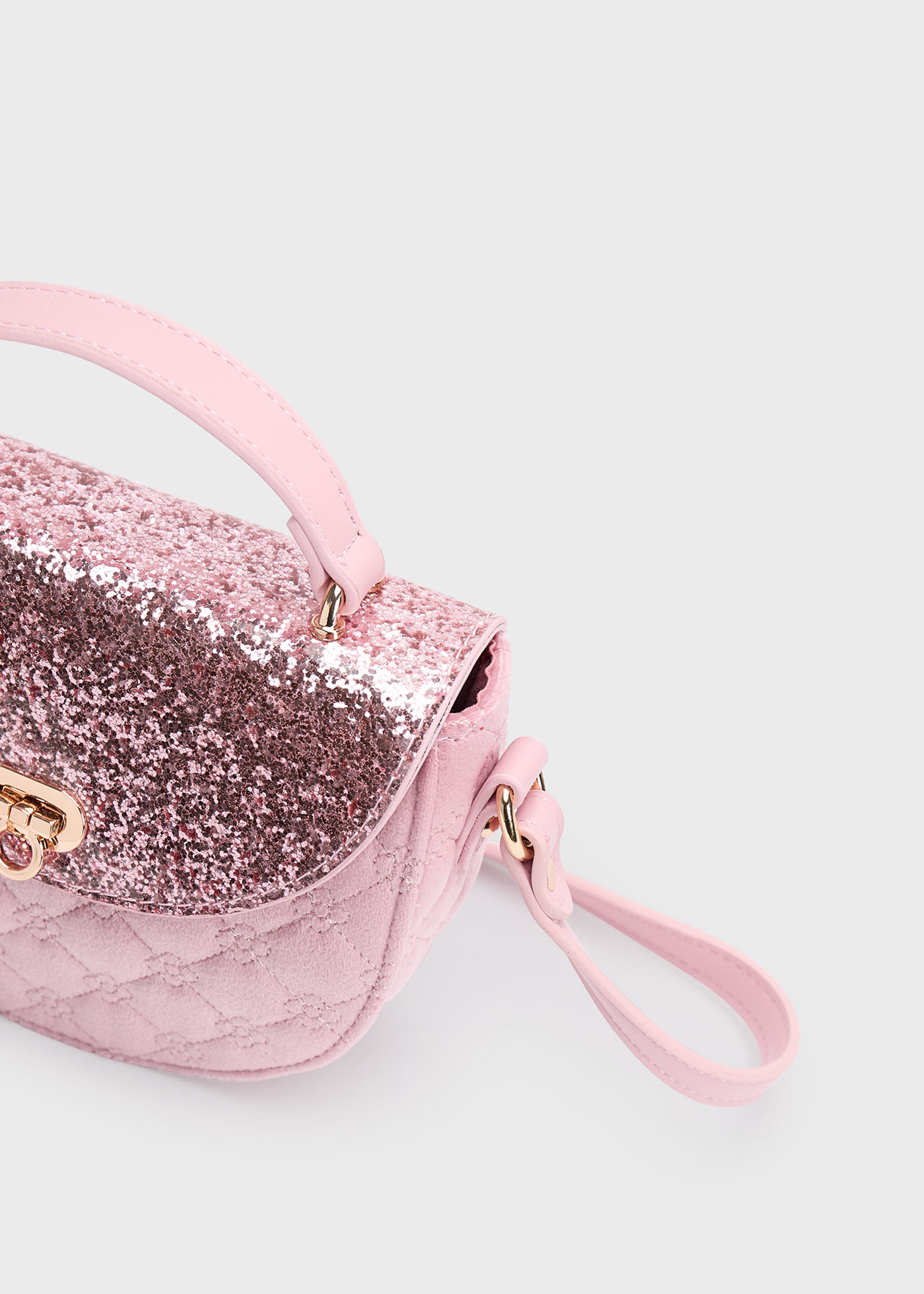 Bolso purpurina nina Rosado Mayoral