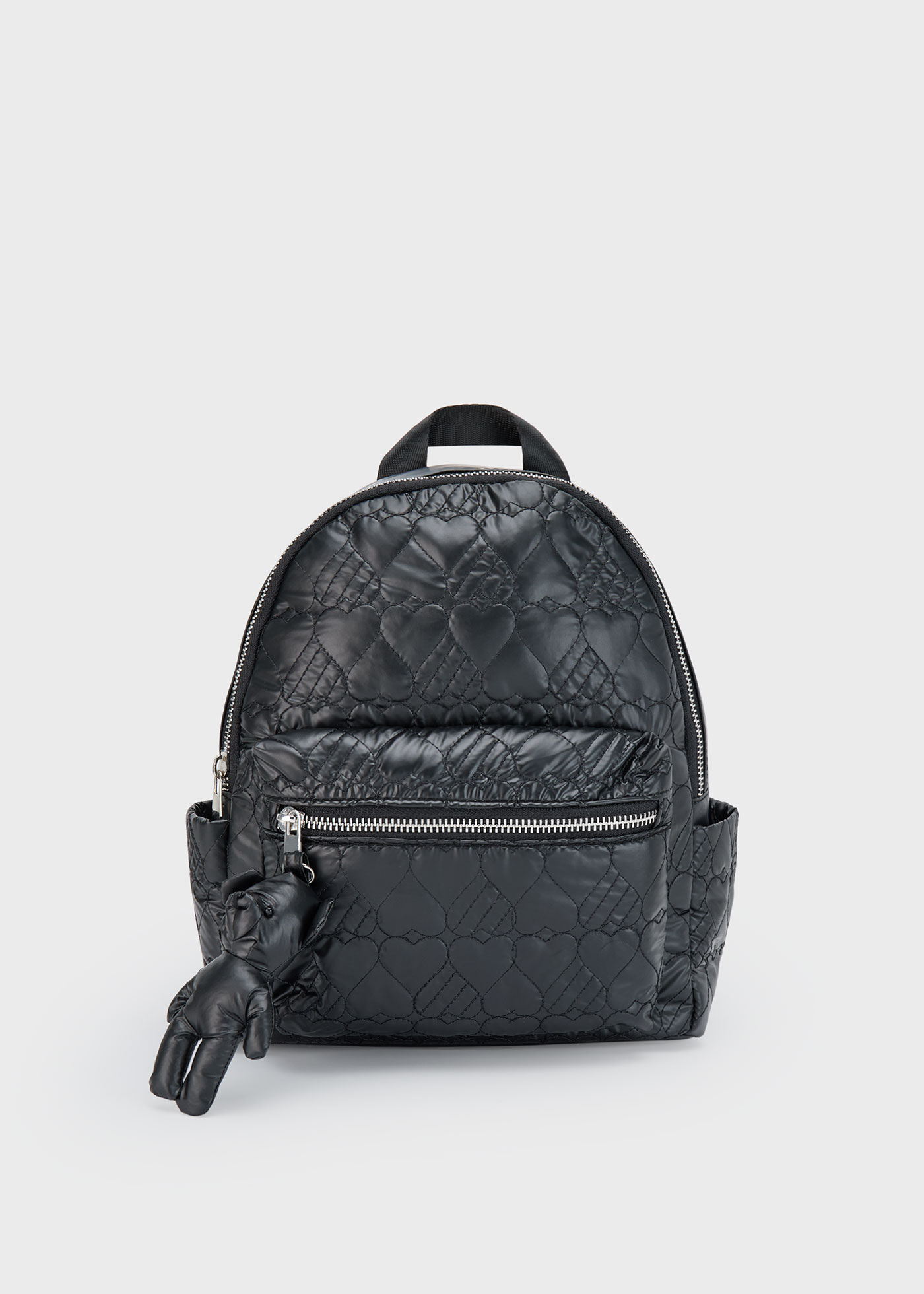 Quilted metallic backpack for girls