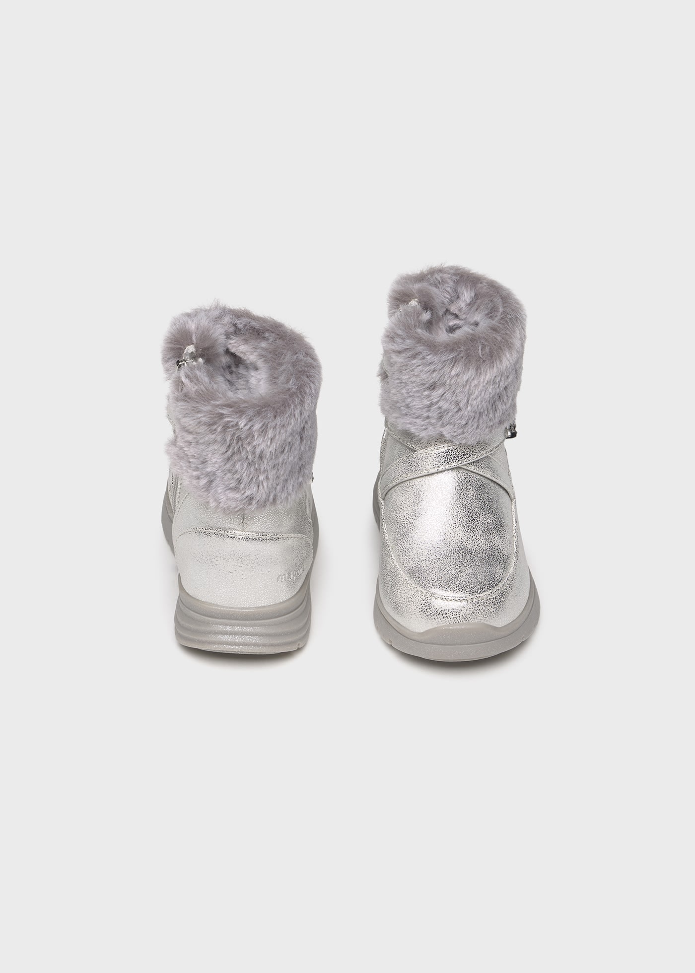 Baby Metallic Fur Ankle Boots