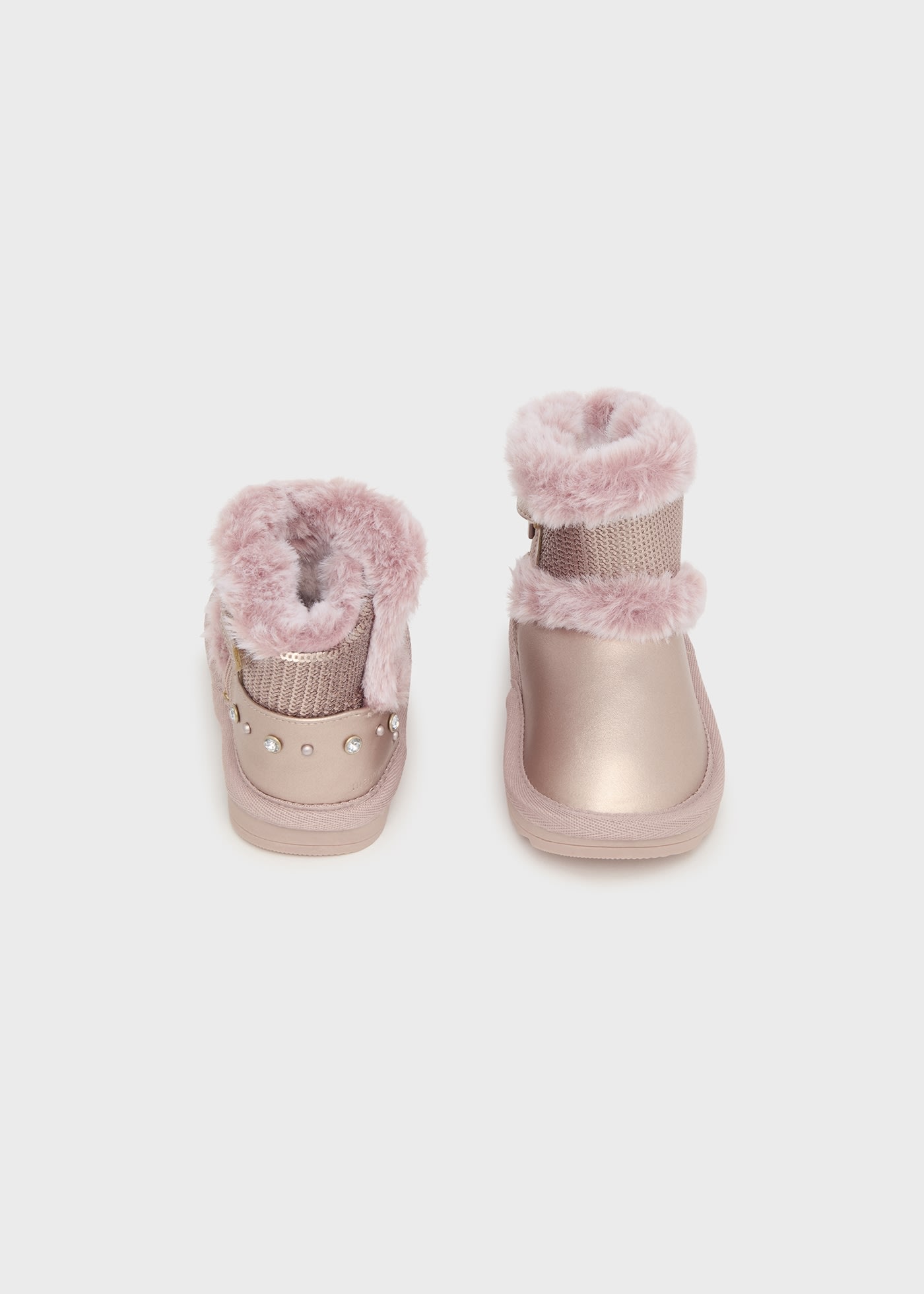 Halbstiefel metallisiert Pailleten Baby