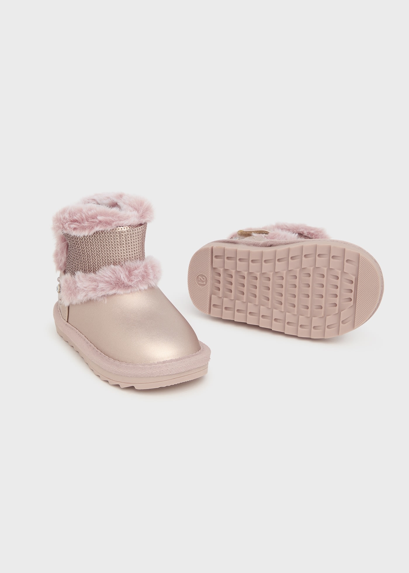 Halbstiefel metallisiert Pailleten Baby