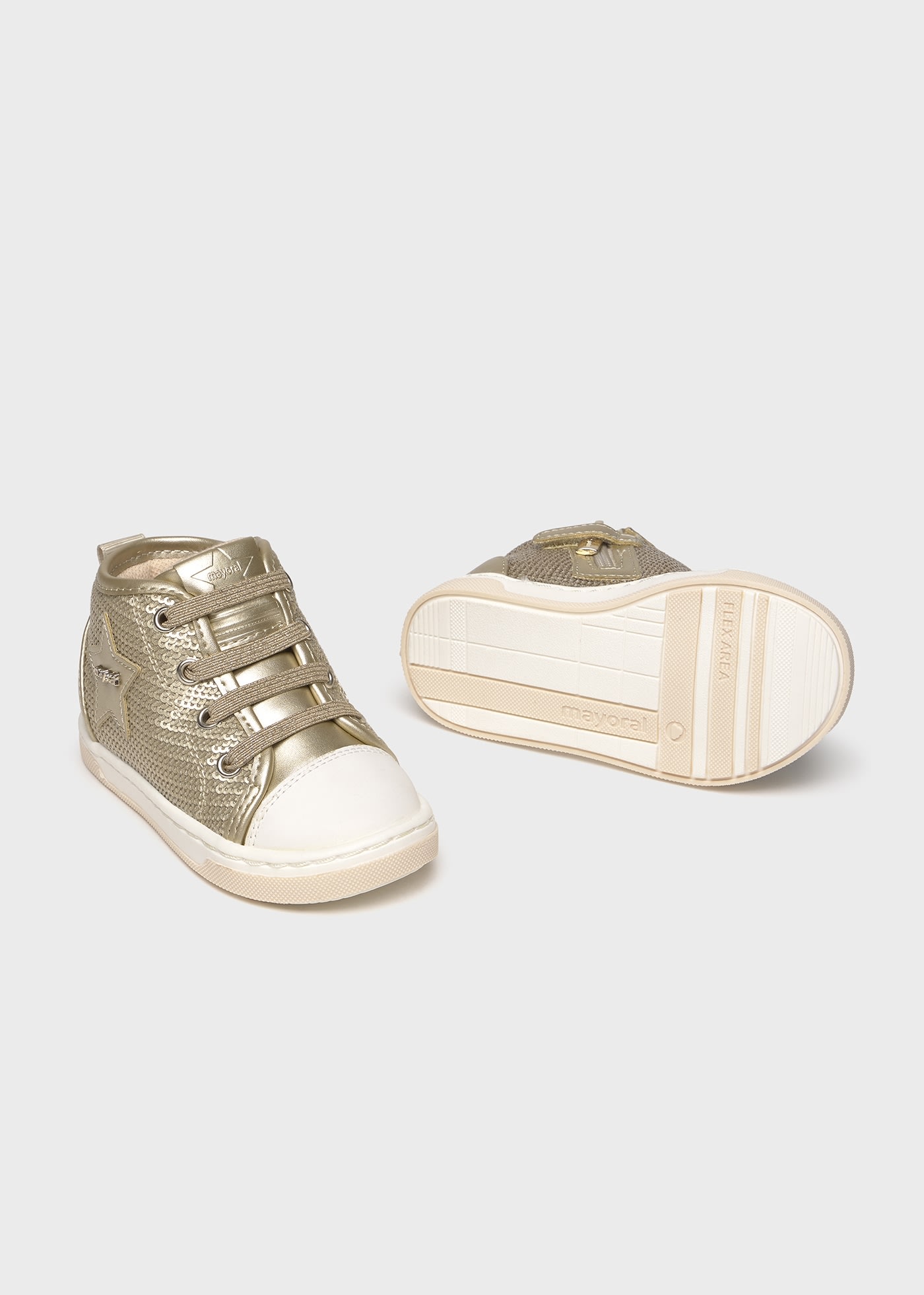Botins desportivos lantejoulas bebé